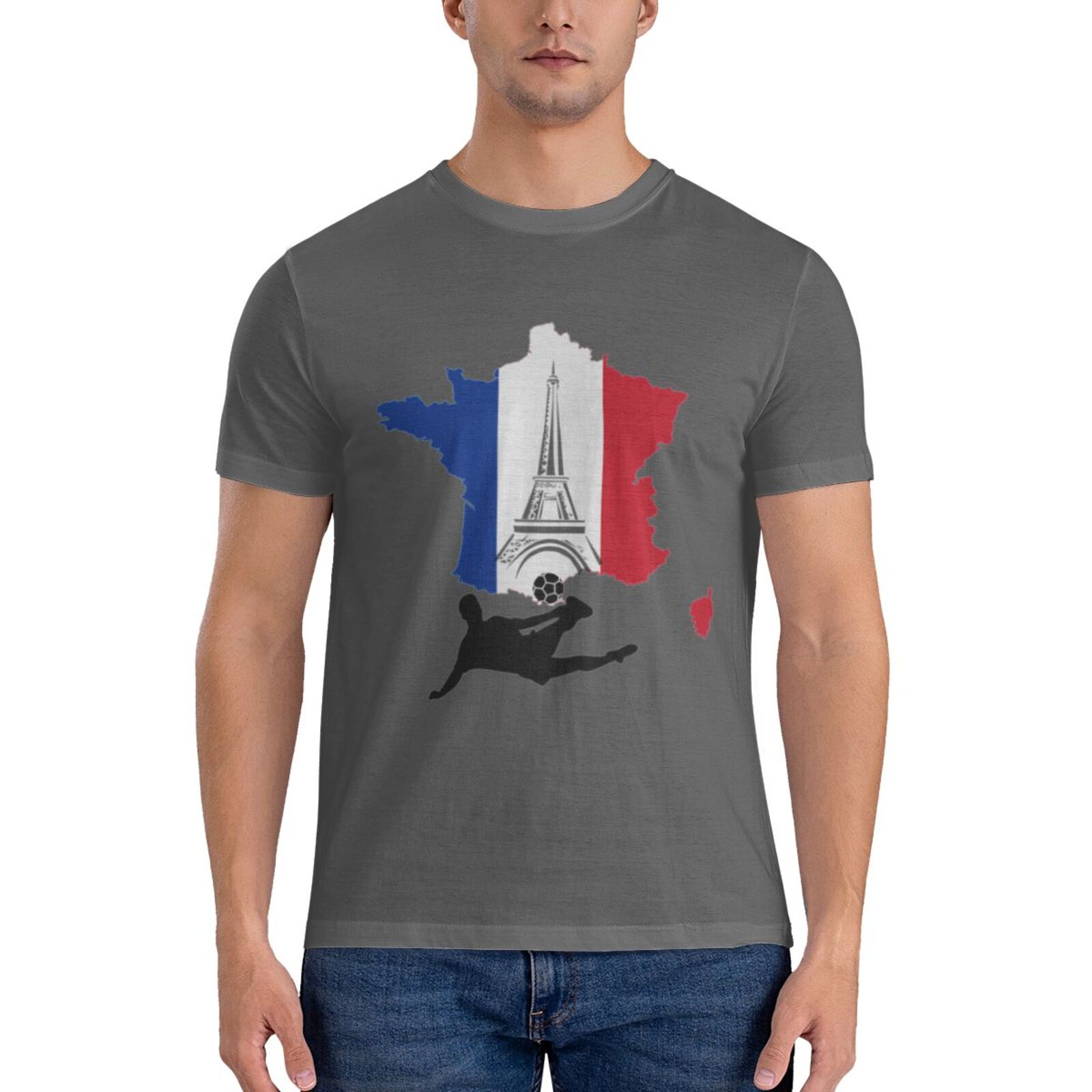 Men's France EURO 2024 Basic Short Sleeve T-Shirt BST1772 - Soccerfana