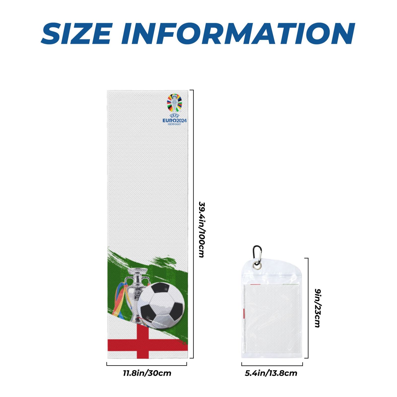 England EURO 2024 Cold Exercise Towel CET1692 - Soccerfana