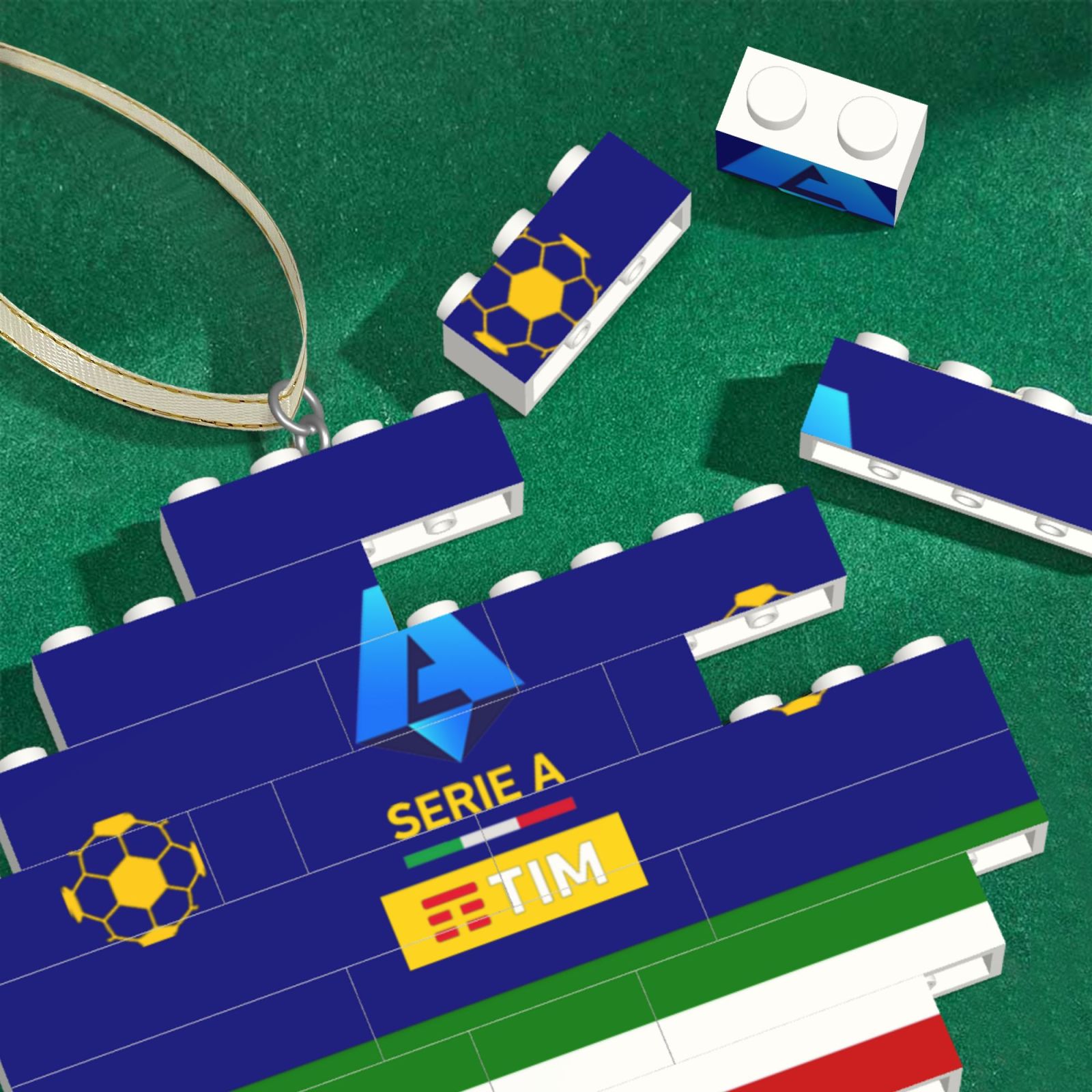 Italy Football League Building Block Puzzle Ornament BBP2024 - Soccerfana