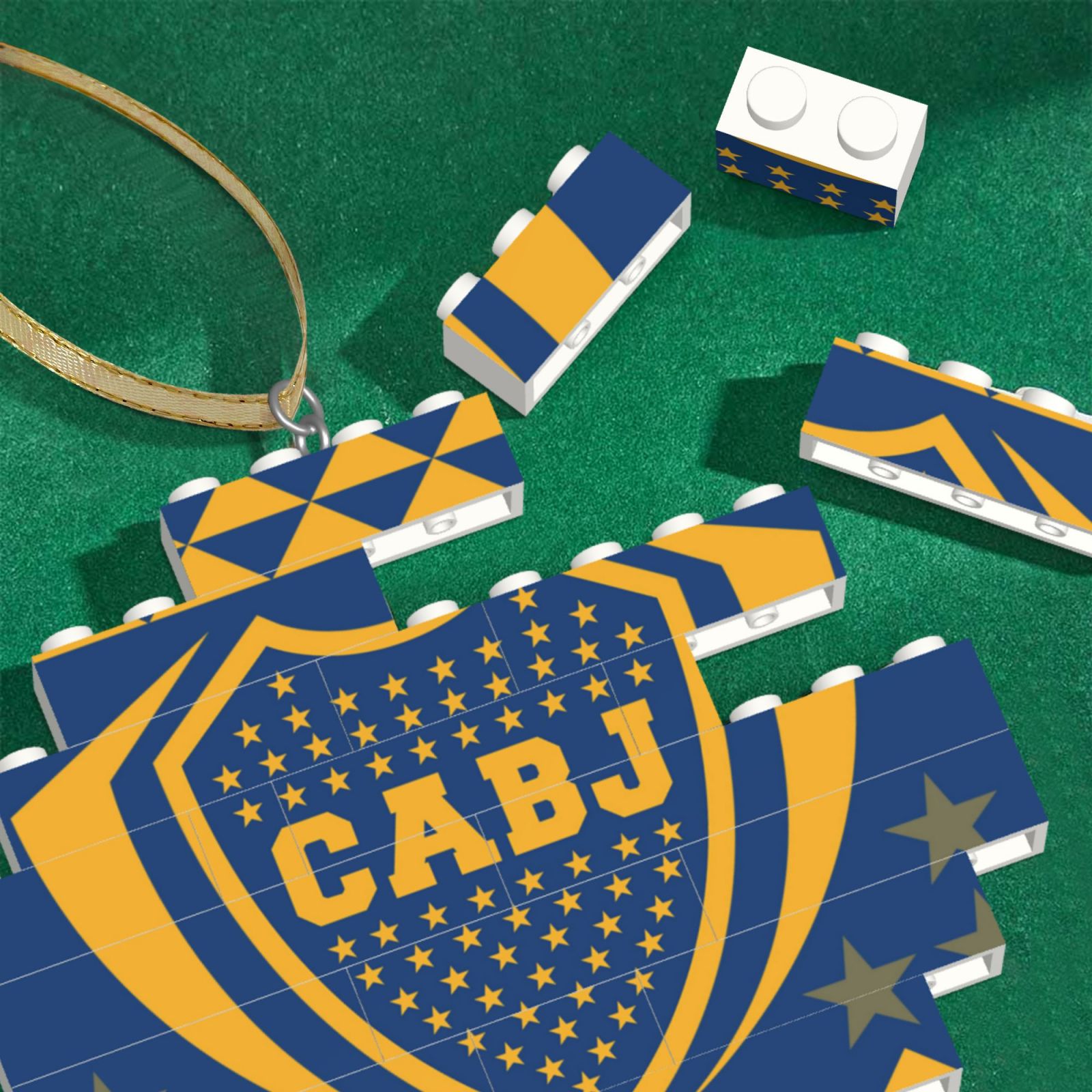 Boca Juniors Building Block Puzzle Ornament BBP2197 - Soccerfana