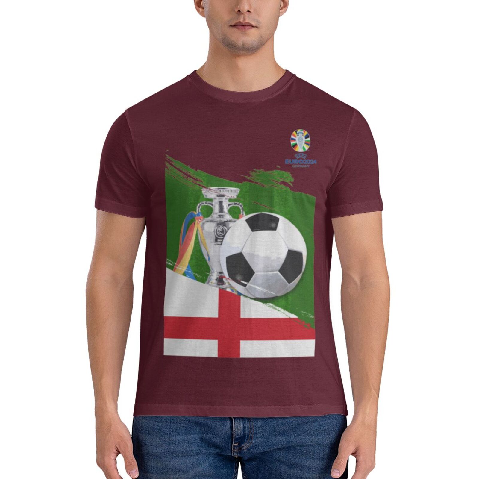 Men's England EURO 2024 Basic Short Sleeve T-Shirt BST1681 - Soccerfana
