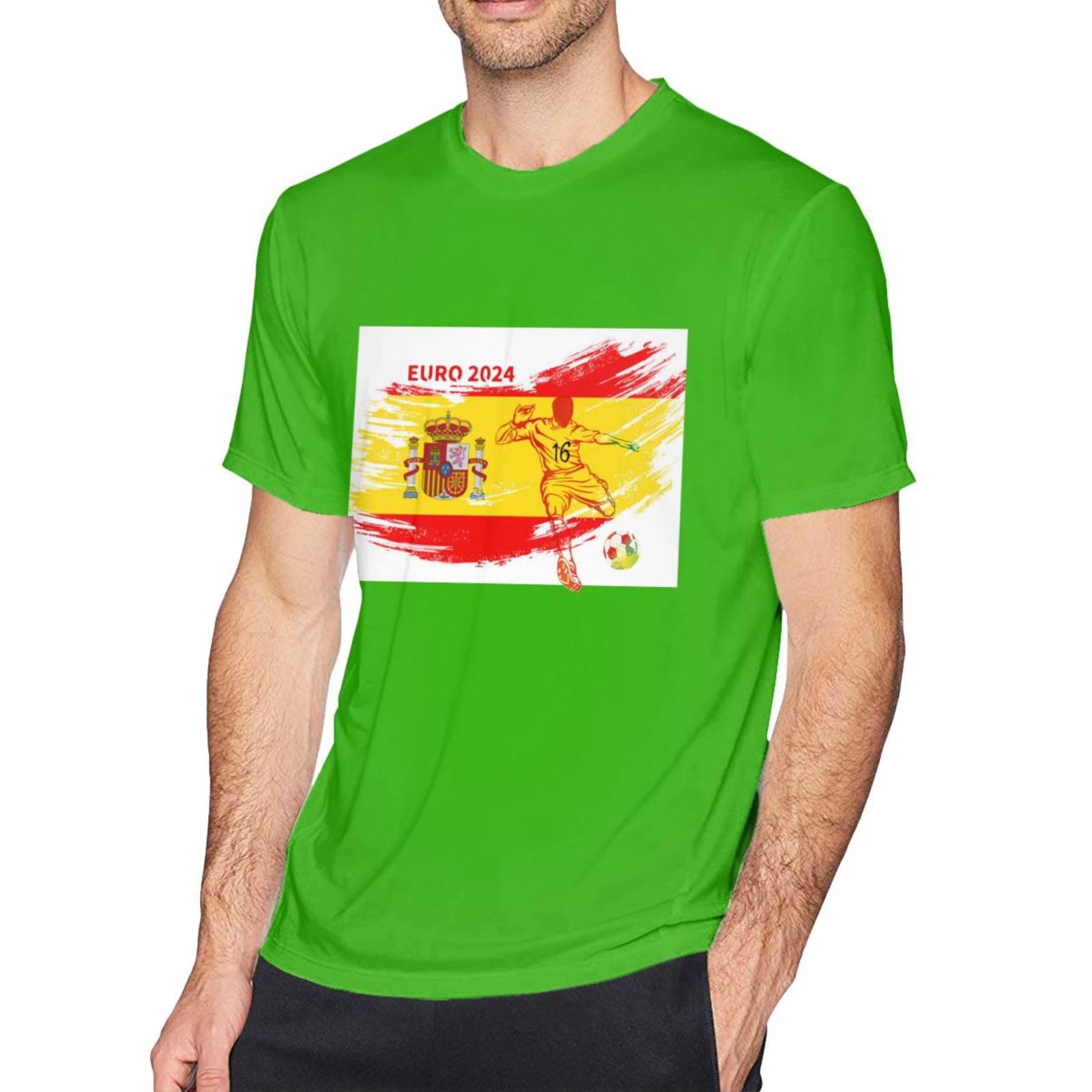 Men's Spain EURO 2024 Basic Short Sleeve T-Shirt BST1753 - Soccerfana