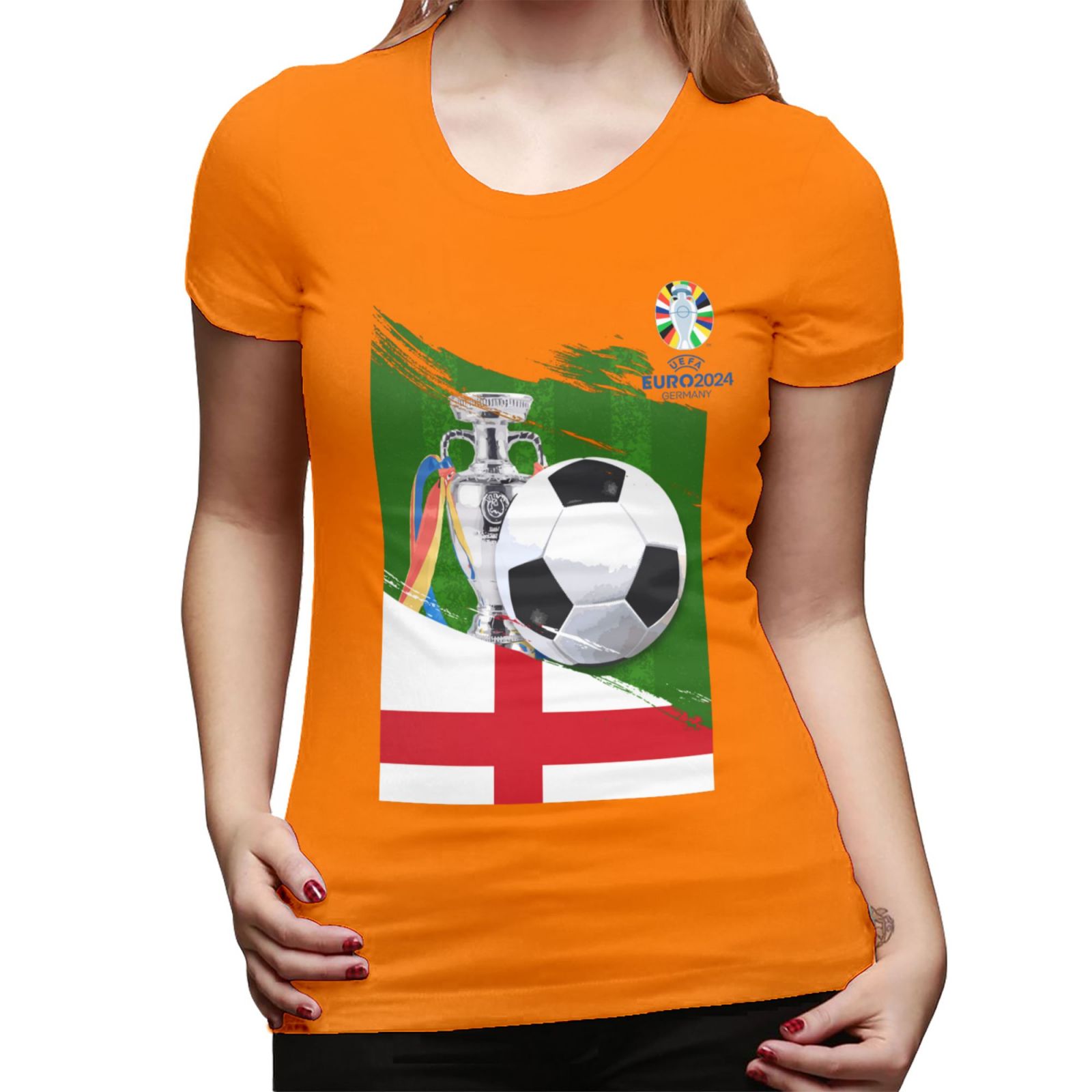 Women's England EURO 2024 Basic Short Sleeve T-Shirt WBT1682 - Soccerfana