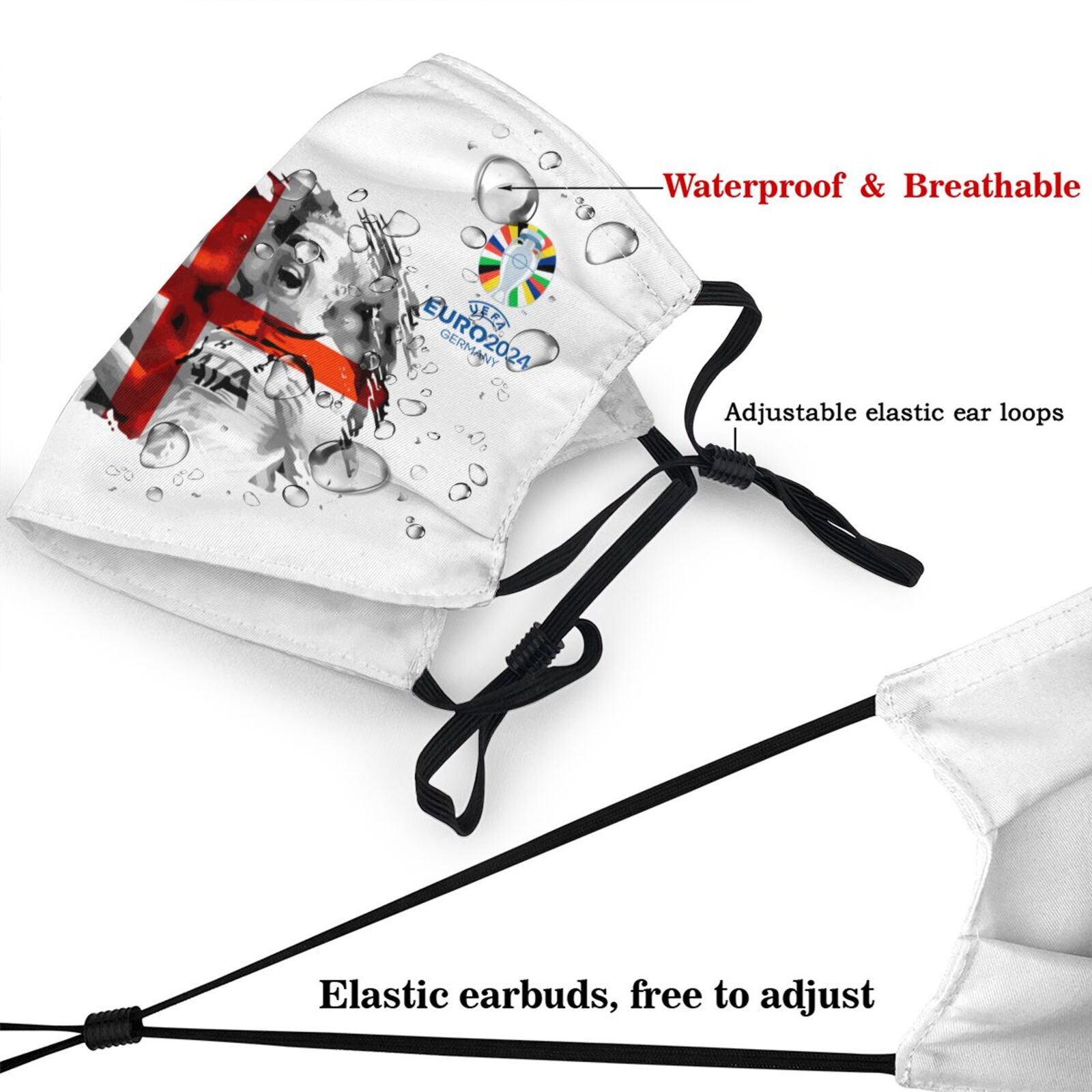 England EURO 2024 Adult Dust Mask DMK1717 - Soccerfana