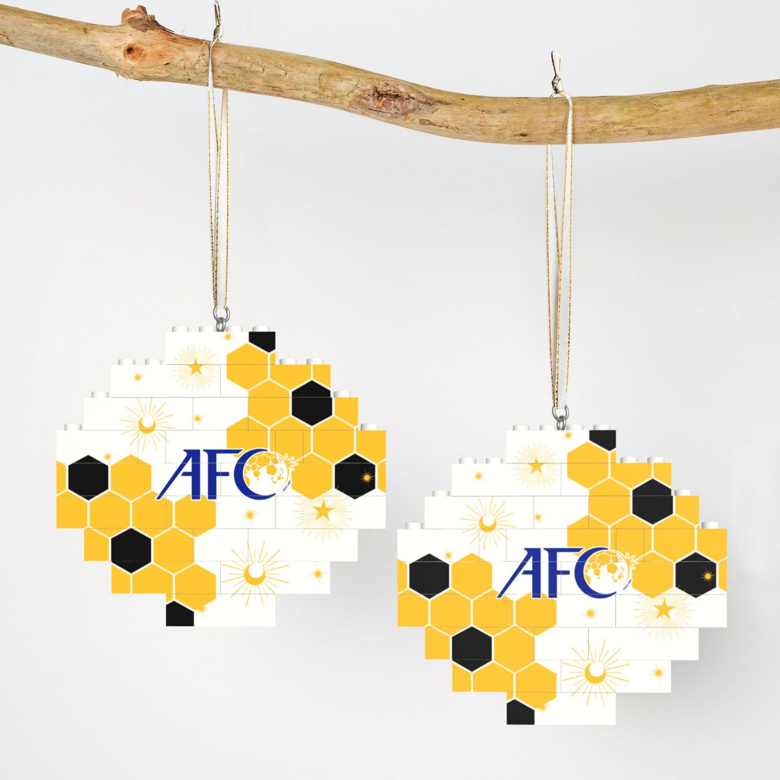 Asian Football Confederation Building Block Puzzle Ornament BBP2015 - Soccerfana