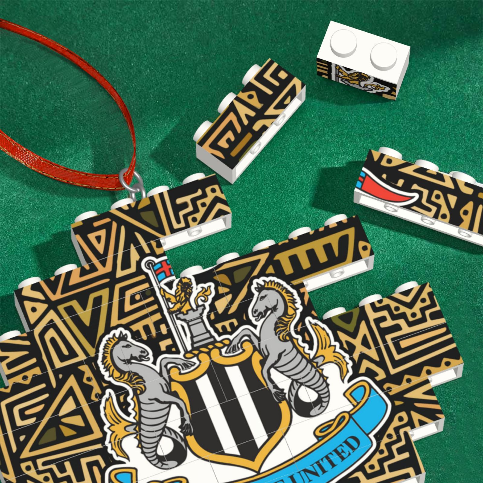 Newcastle United Building Block Puzzle Ornament BBP2104 - Soccerfana