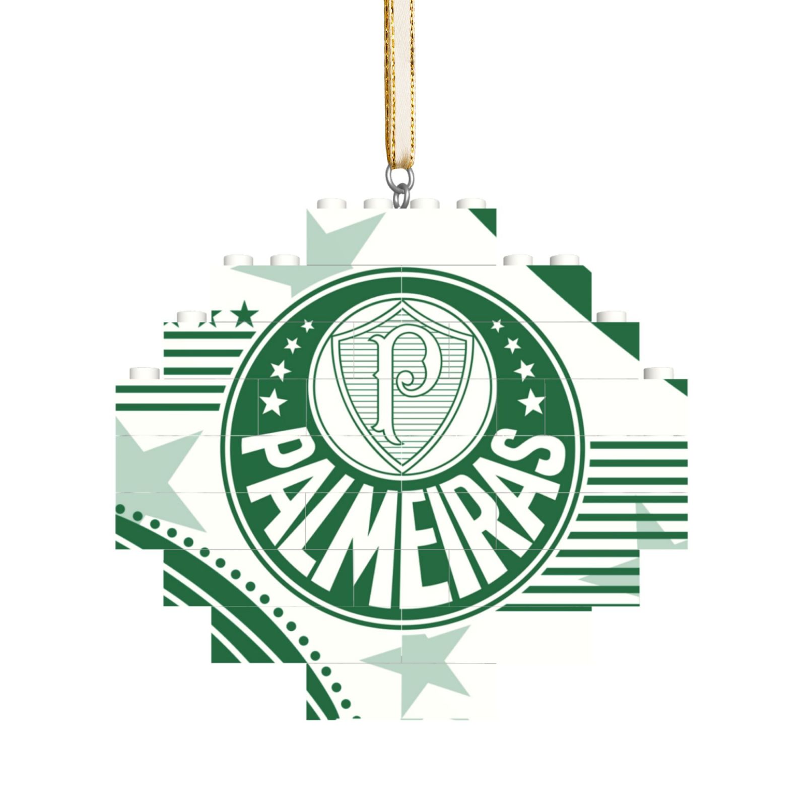 SE Palmeiras Building Block Puzzle Ornament BBP2098 - Soccerfana