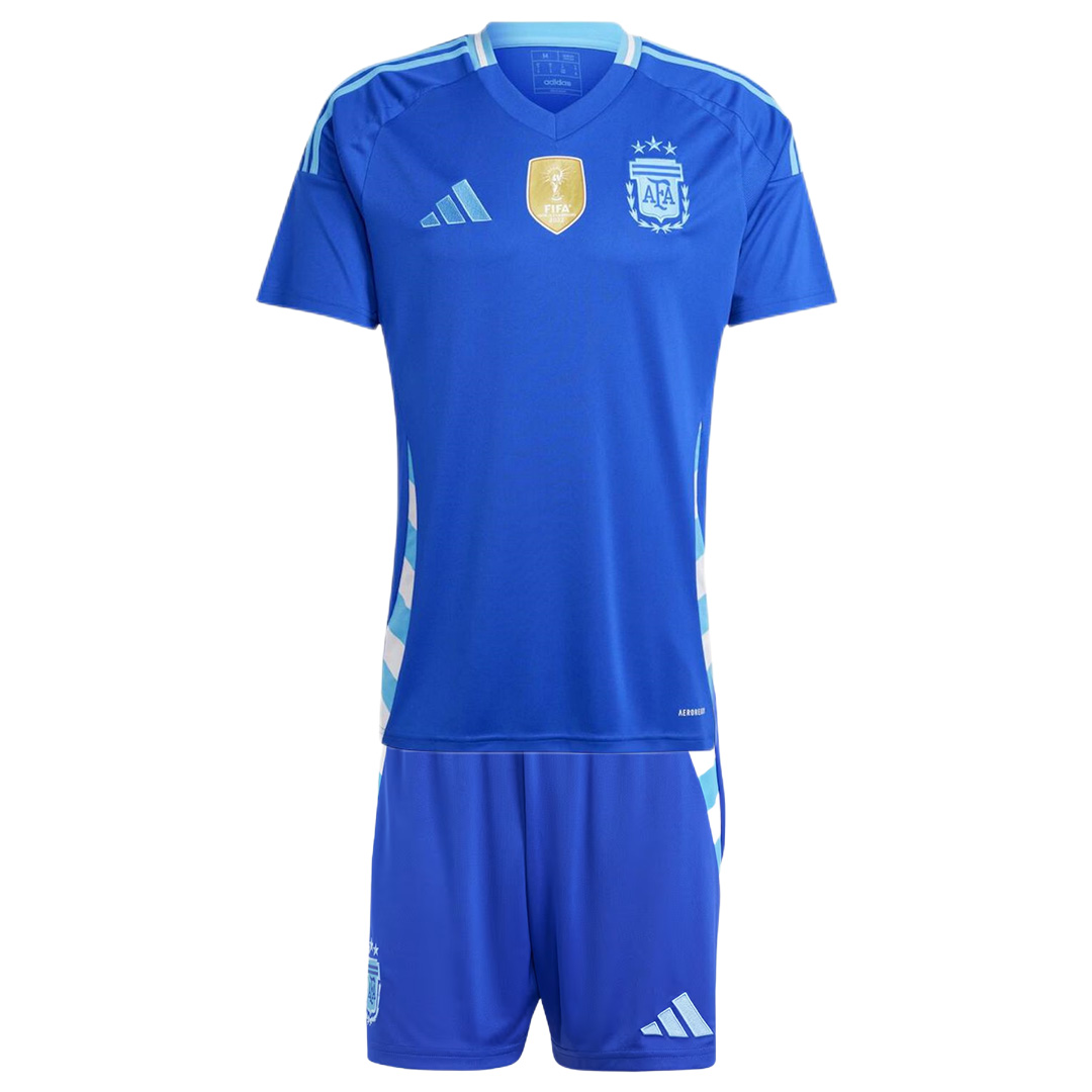 Kid's Argentina Away Jersey+Shorts Copa America 2024 - Soccerfana