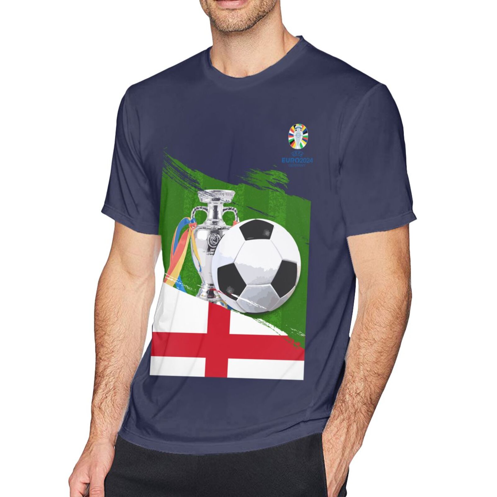 Men's England EURO 2024 Basic Short Sleeve T-Shirt BST1681 - Soccerfana