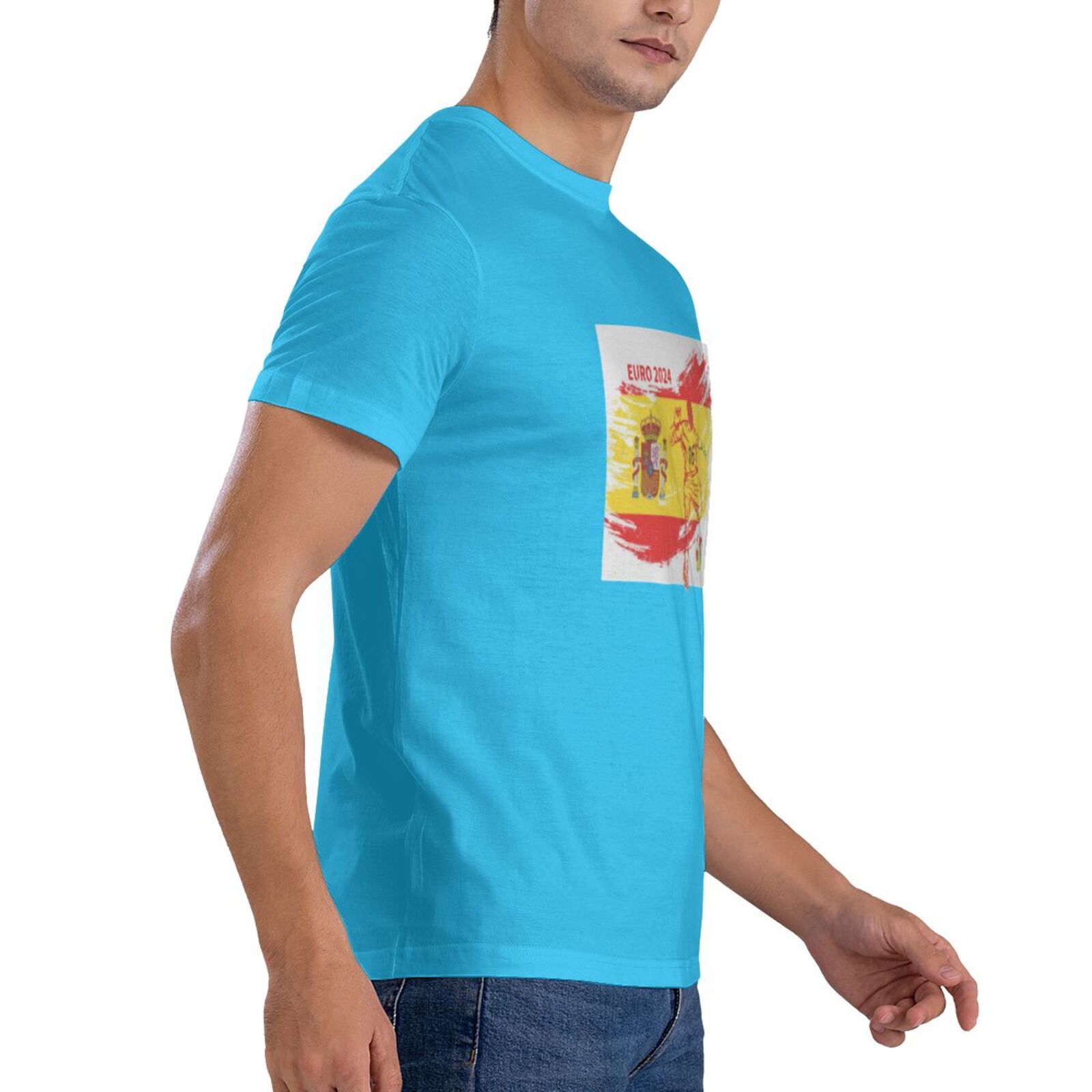 Men's Spain EURO 2024 Basic Short Sleeve T-Shirt BST1753 - Soccerfana