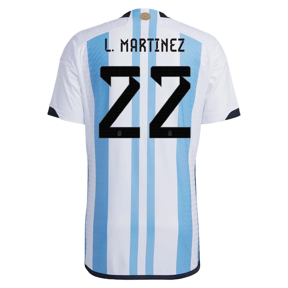 Lautaro Martinez #22 Argentina Home Jersey World Cup 2022 - Soccerfana