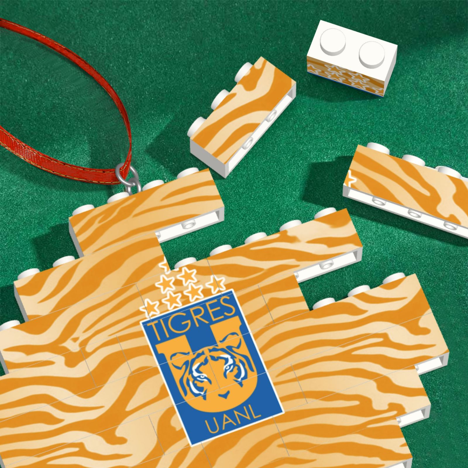 Tigres UANL Building Block Puzzle Ornament BBP2033 - Soccerfana