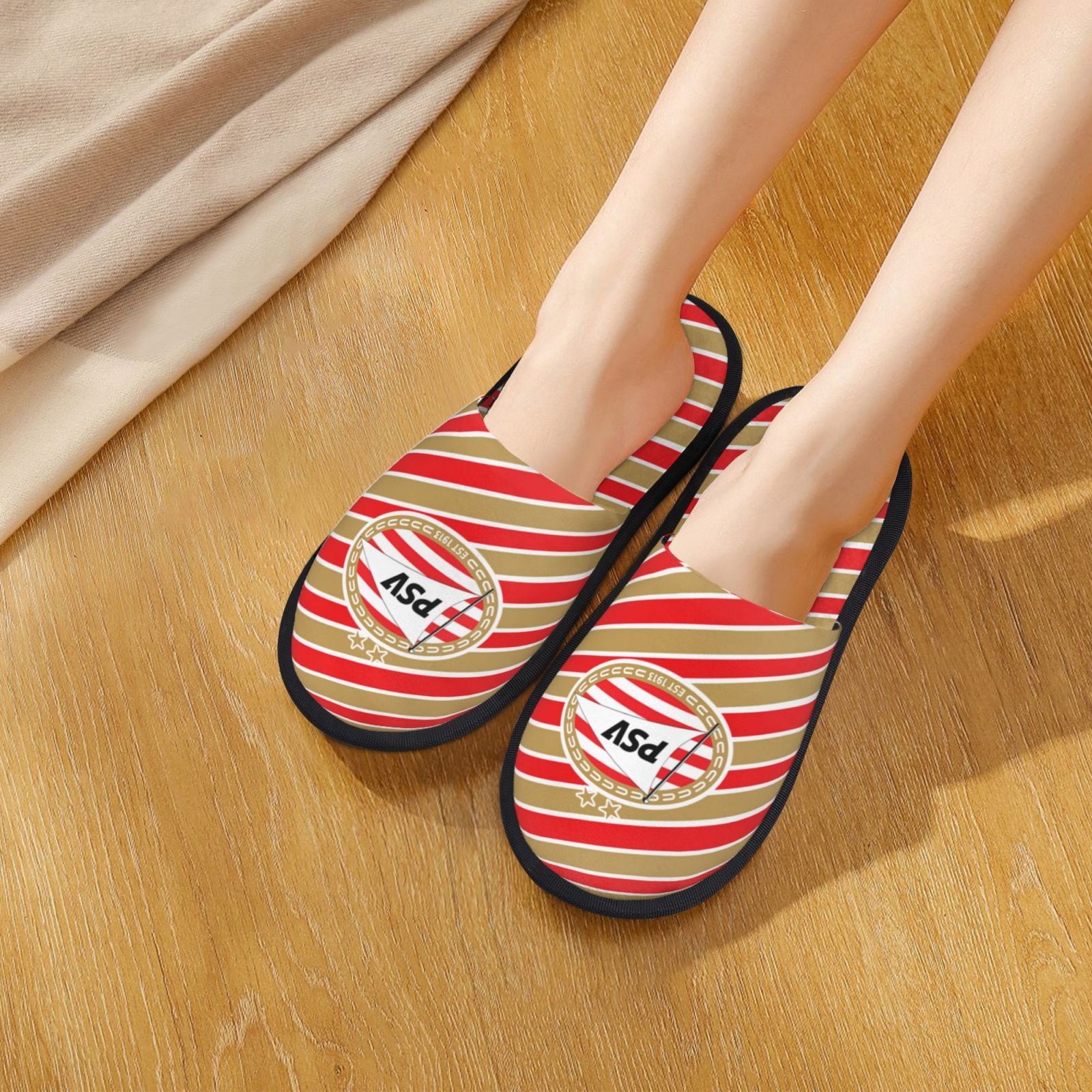 PSV Eindhoven Cotton Slippers FSP2244 - Soccerfana