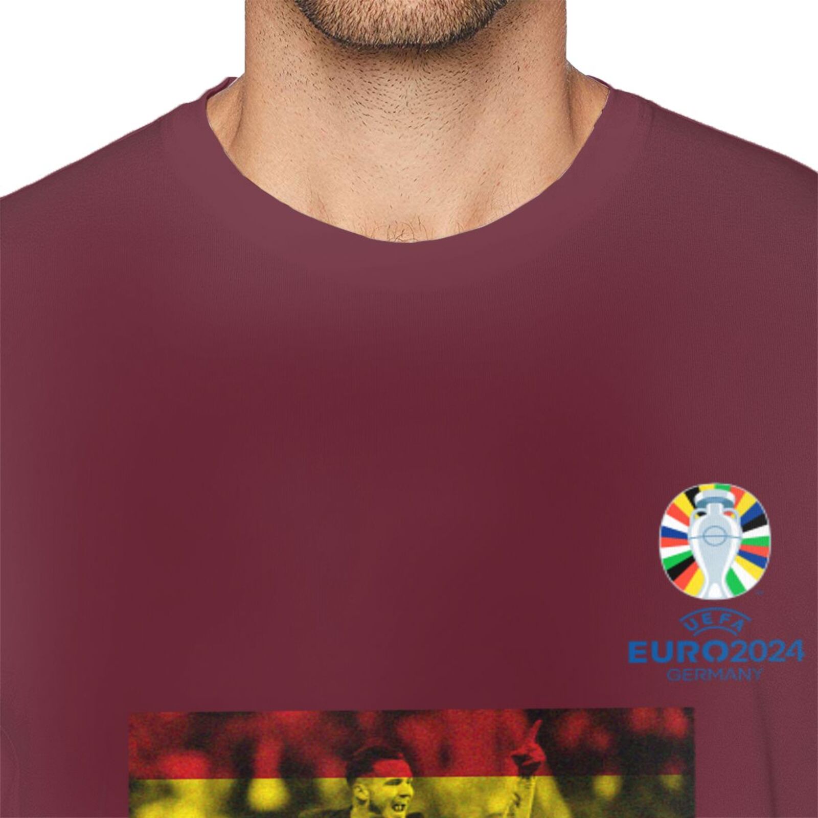 Men's Spain EURO 2024 Basic Short Sleeve T-Shirt BST1739 - Soccerfana
