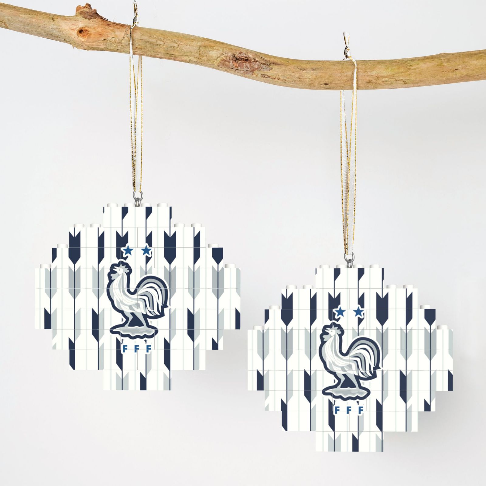 France Building Block Puzzle Ornament BBP2185 - Soccerfana