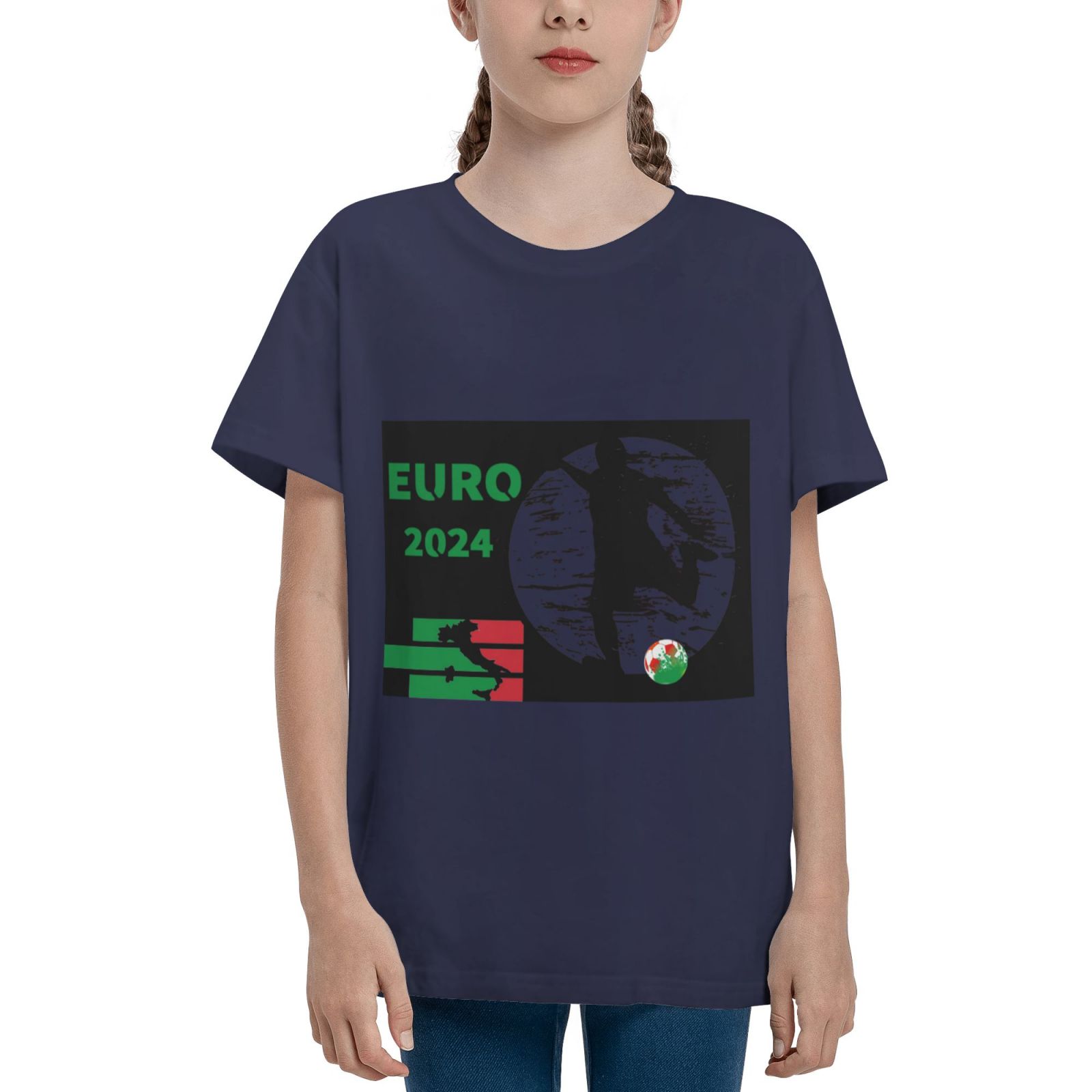 Kid's Italy EURO 2024 Teenage T-shirt TET1757 - Soccerfana