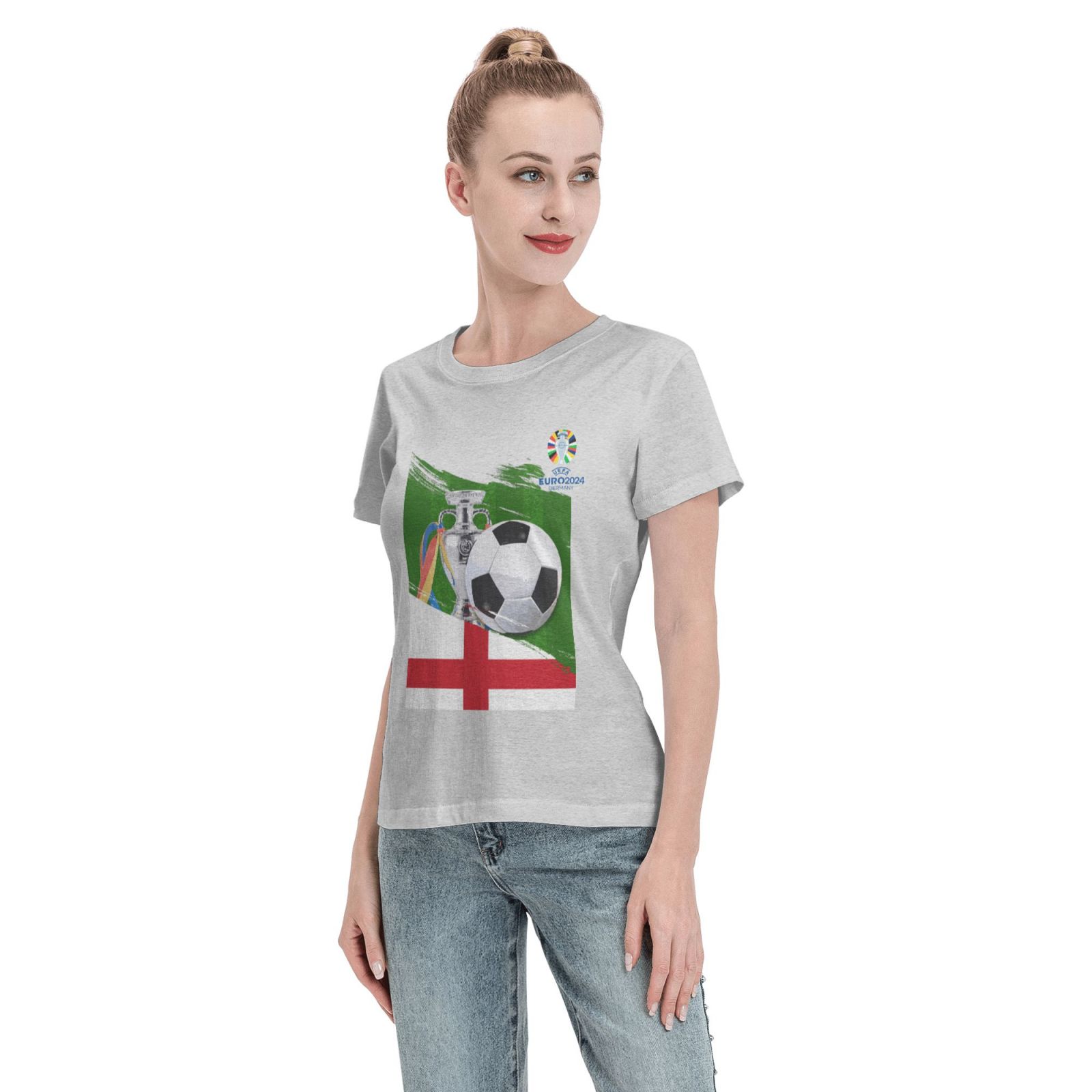 Women's England EURO 2024 Basic Short Sleeve T-Shirt WBT1682 - Soccerfana