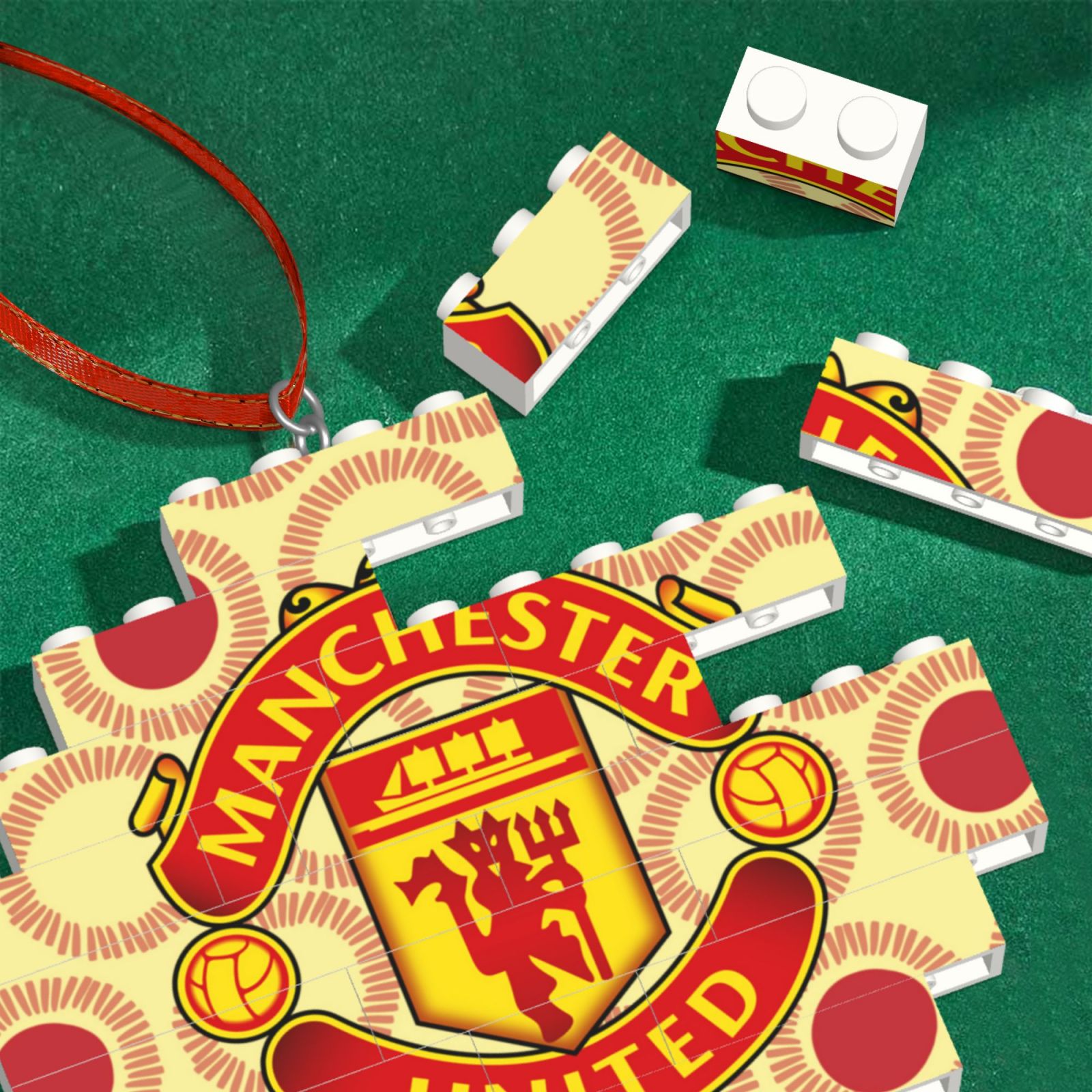 Manchester United Building Block Puzzle Ornament BBP2172 - Soccerfana