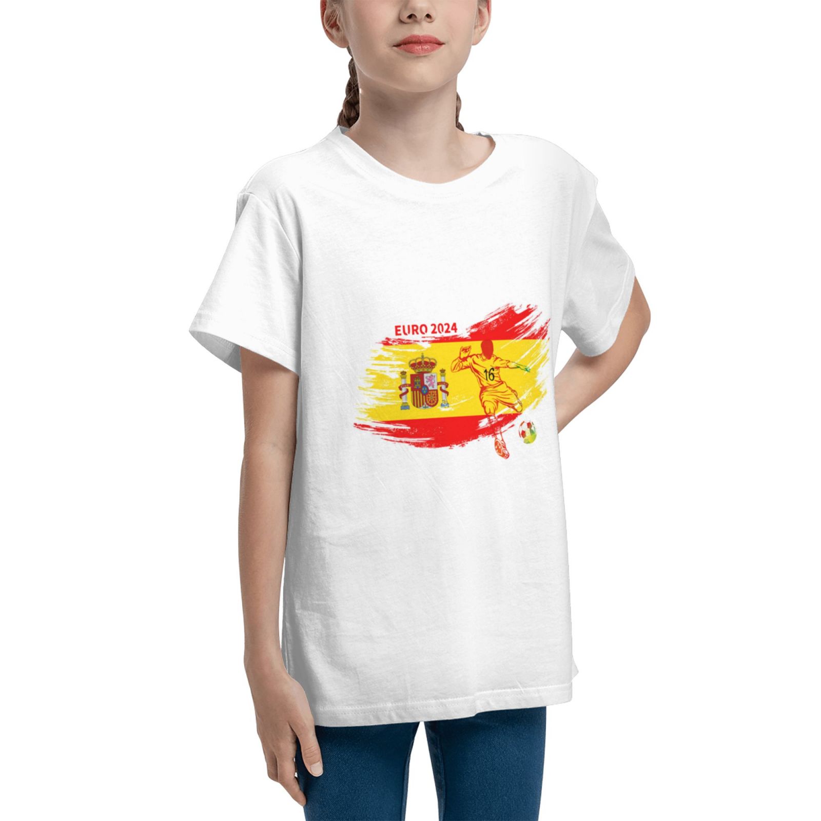 Kid's Spain EURO 2024 Teenage T-shirt TET1758 - Soccerfana