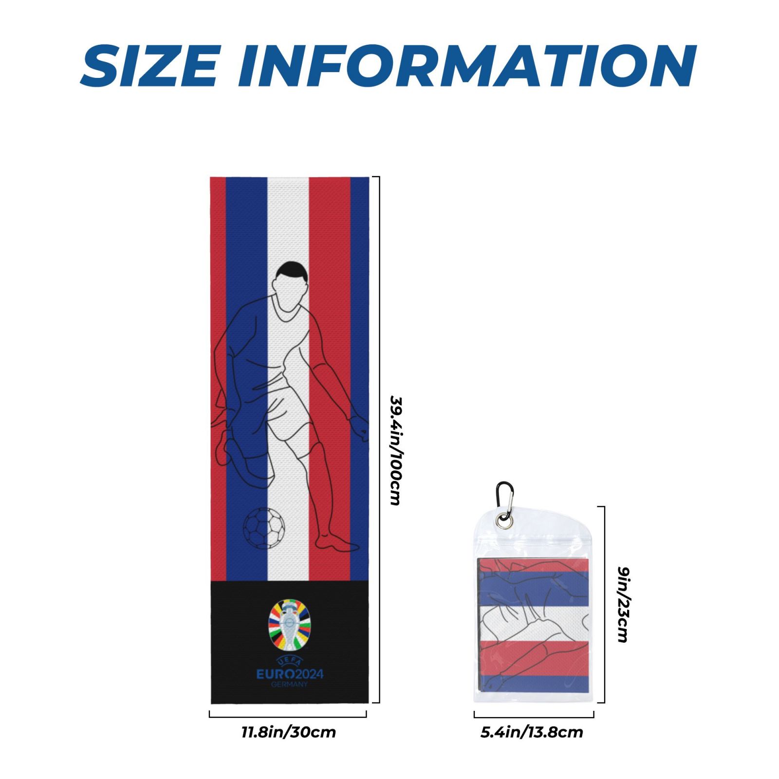 France EURO 2024 Cold Exercise Towel CET1736 - Soccerfana