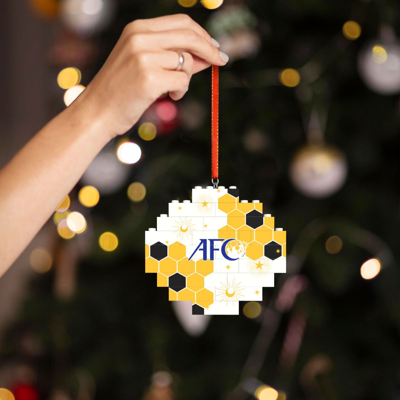 Asian Football Confederation Building Block Puzzle Ornament BBP2015 - Soccerfana