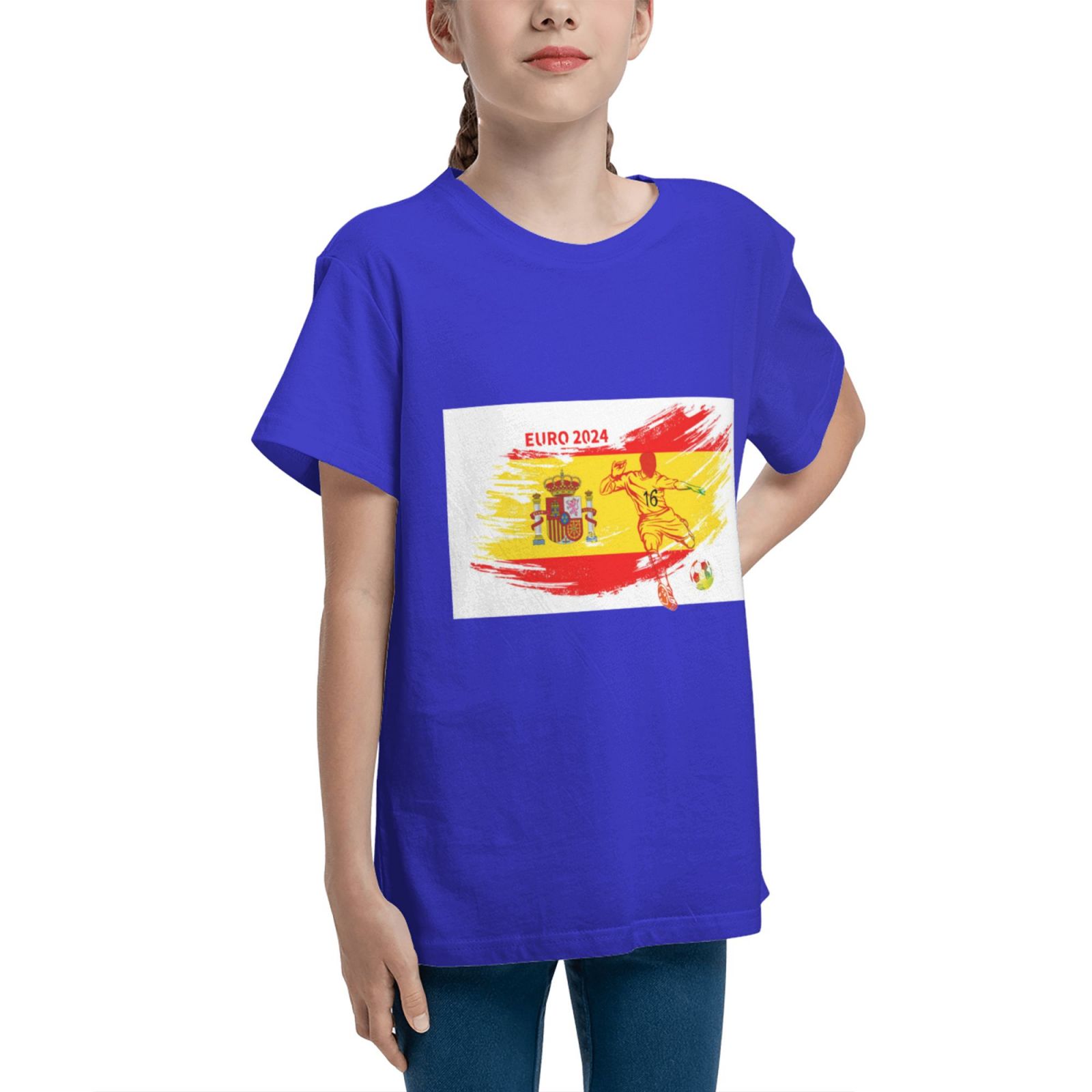 Kid's Spain EURO 2024 Teenage T-shirt TET1758 - Soccerfana