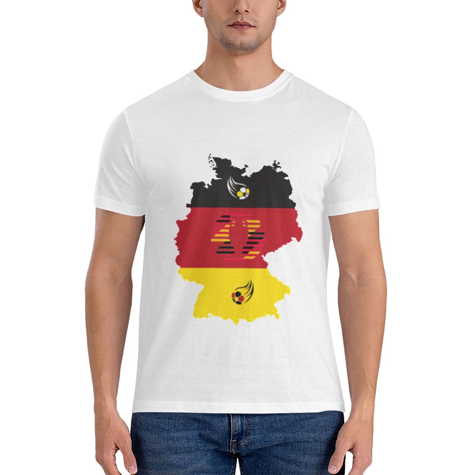 Men's Germany EURO 2024 Basic Short Sleeve T-Shirt BST1770 - Soccerfana