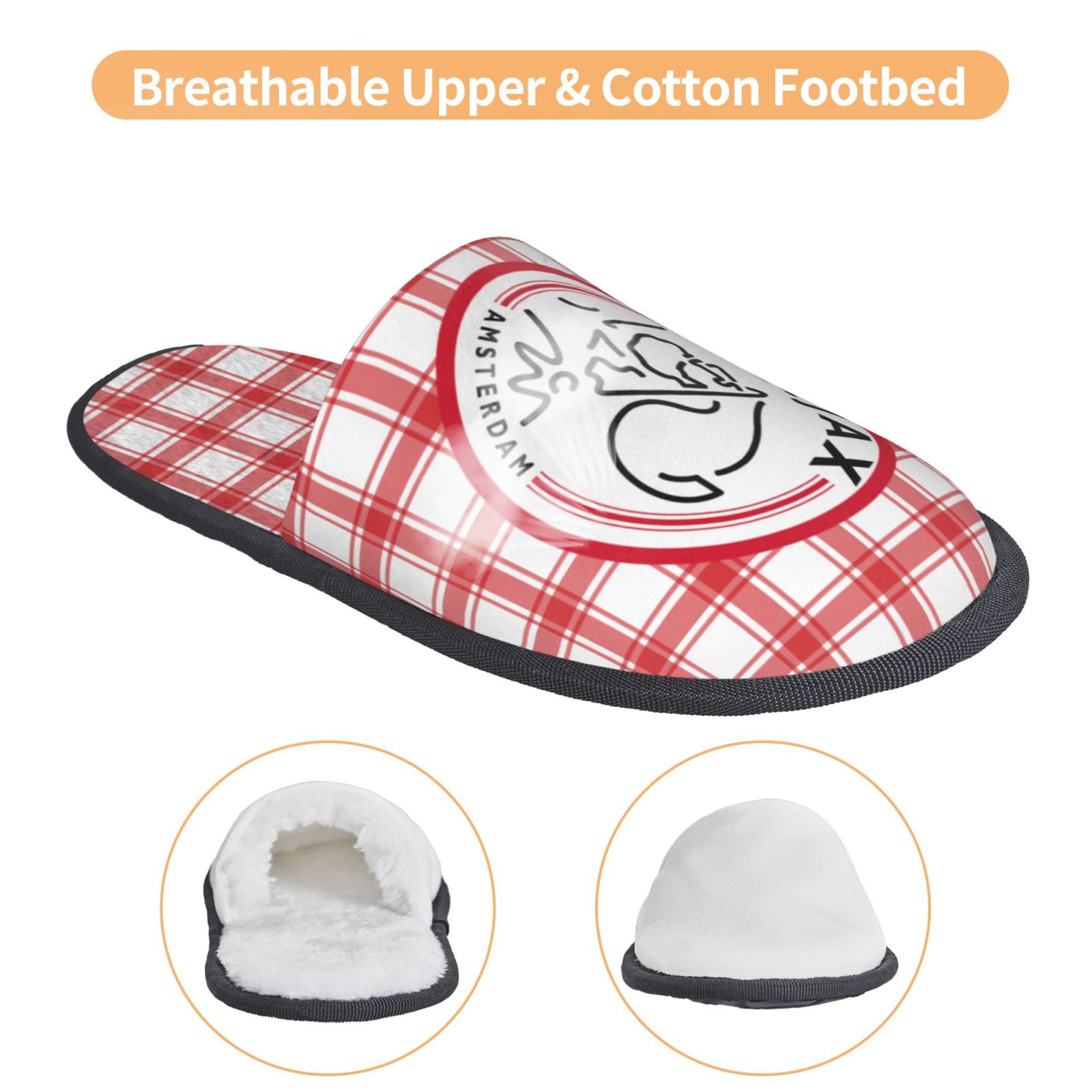 AJAX Cotton Slippers FSP2234 - Soccerfana
