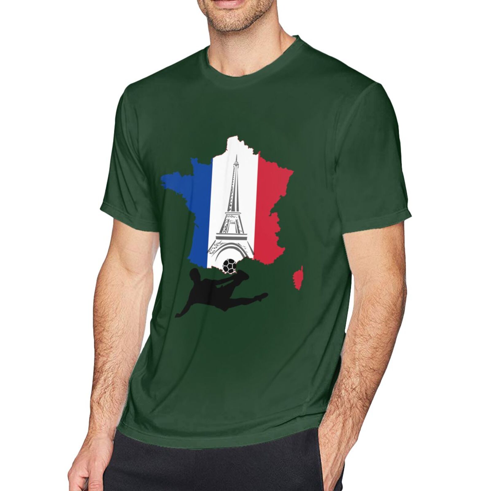 Men's France EURO 2024 Basic Short Sleeve T-Shirt BST1772 - Soccerfana