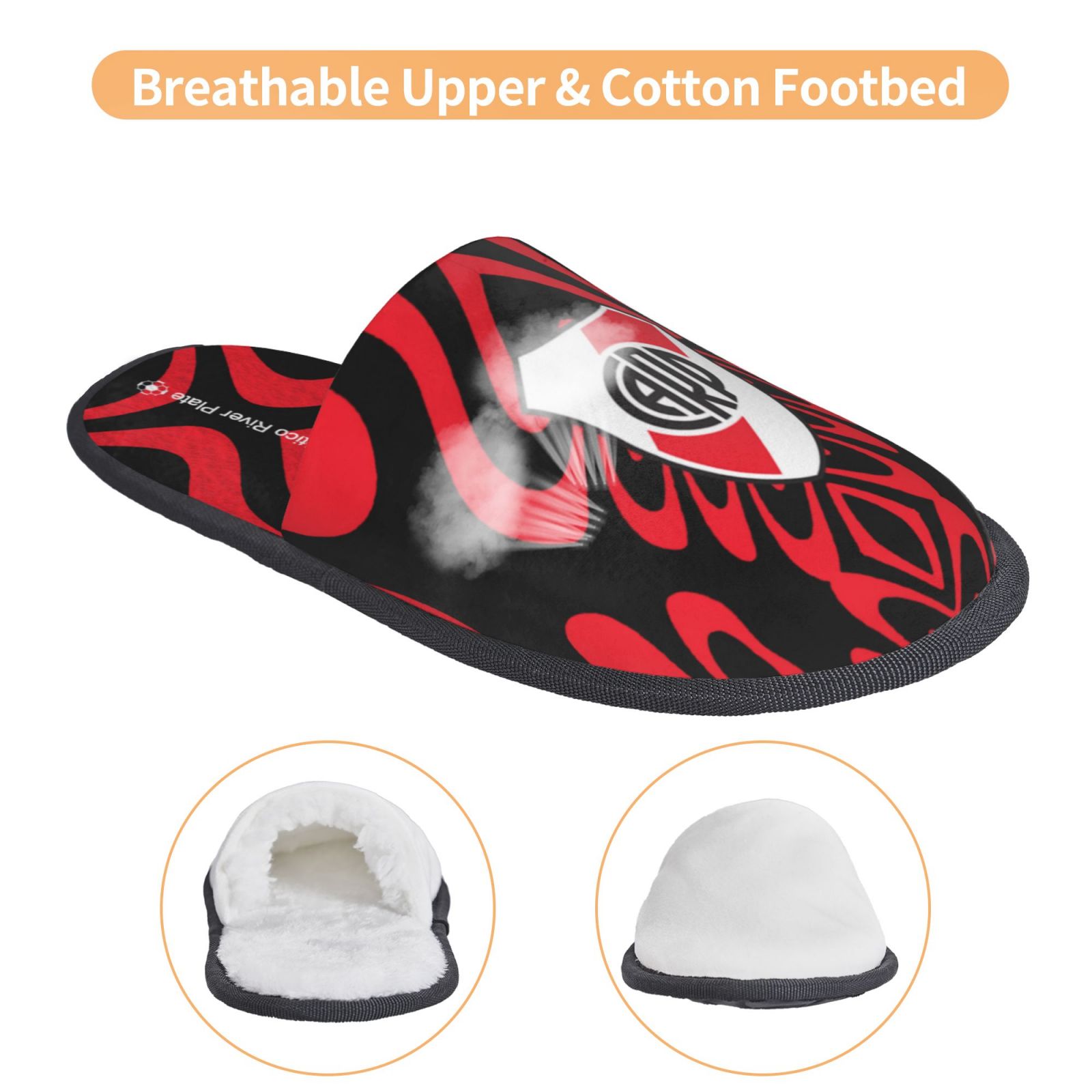 River Plate Cotton Slippers FSP2336 - Soccerfana