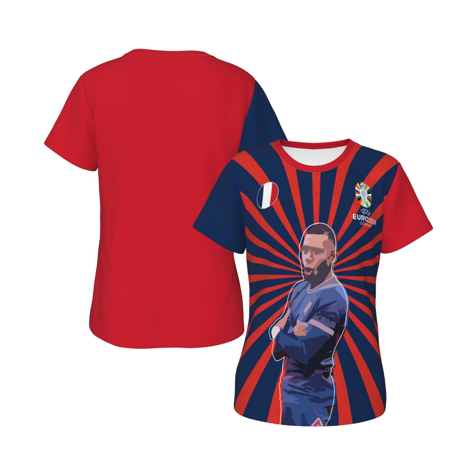 Women's France EURO 2024 Short Sleeve T-Shirt WST1720 - Soccerfana