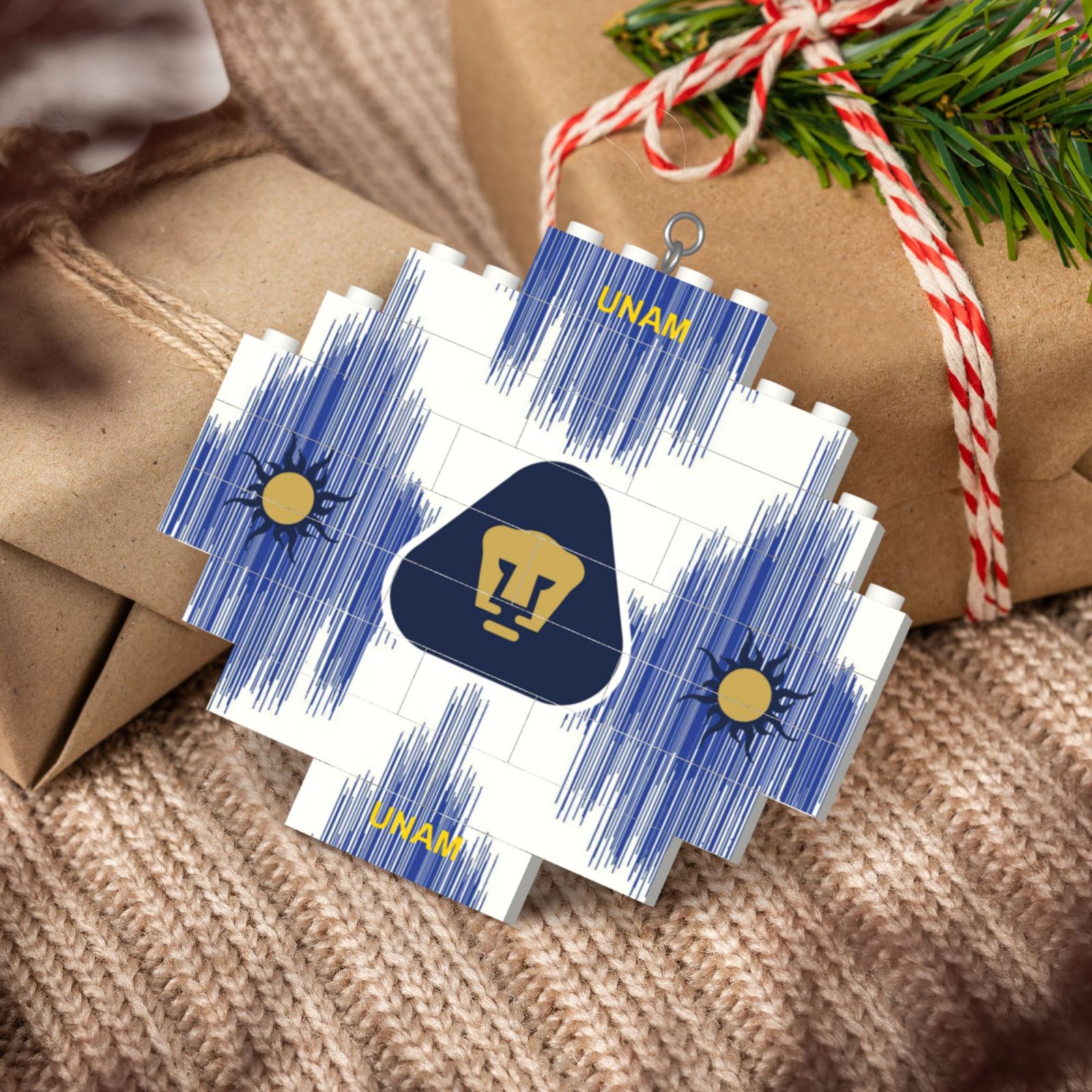 Pumas UNAM Building Block Puzzle Ornament BBP2019 - Soccerfana