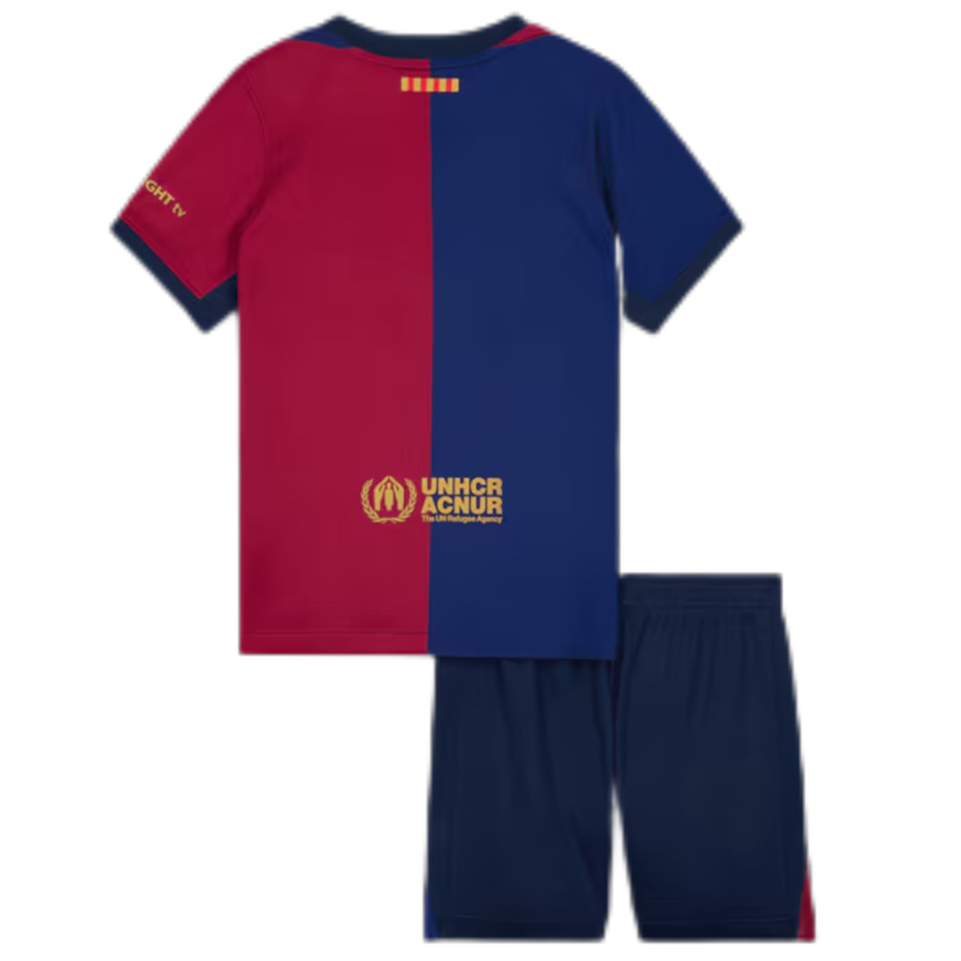 Kid's Barcelona Home Jersey+Shorts 2024/25 - Soccerfana