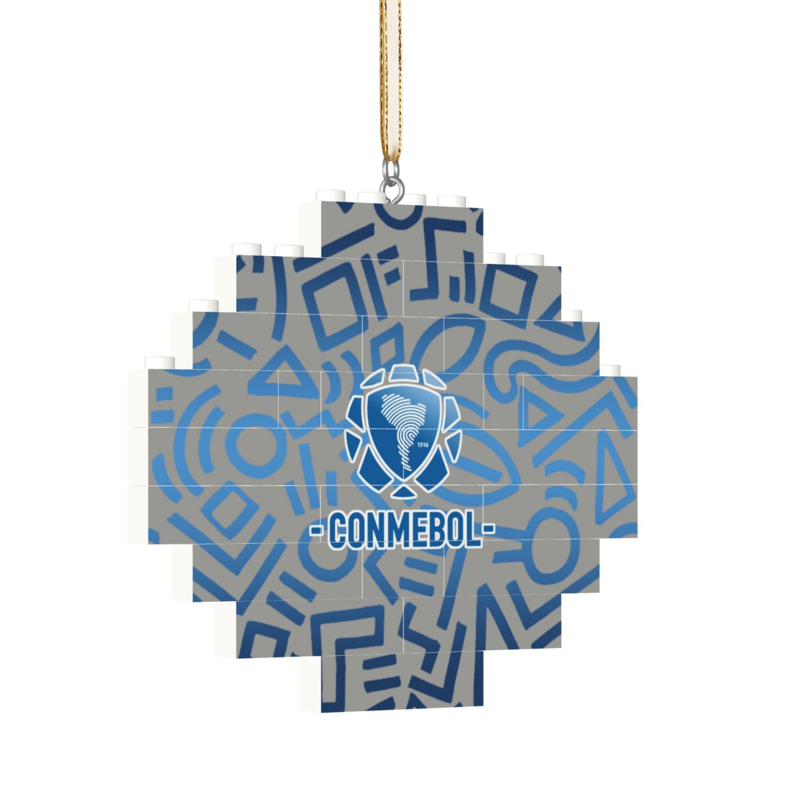 South American Building Block Puzzle Ornament BBP1987 - Soccerfana