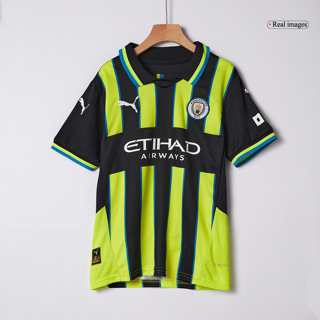 Kid's Manchester City Away Jersey+Shorts 2024/25 - Soccerfana