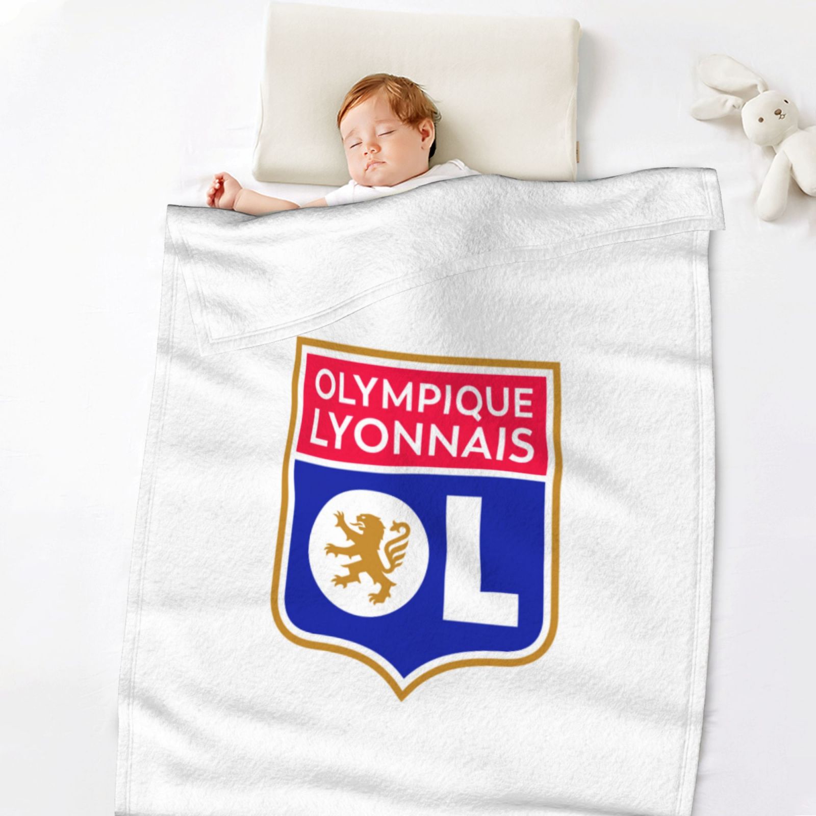 Olympique Lyonnais Flannel Blanket FLB1551 - Soccerfana