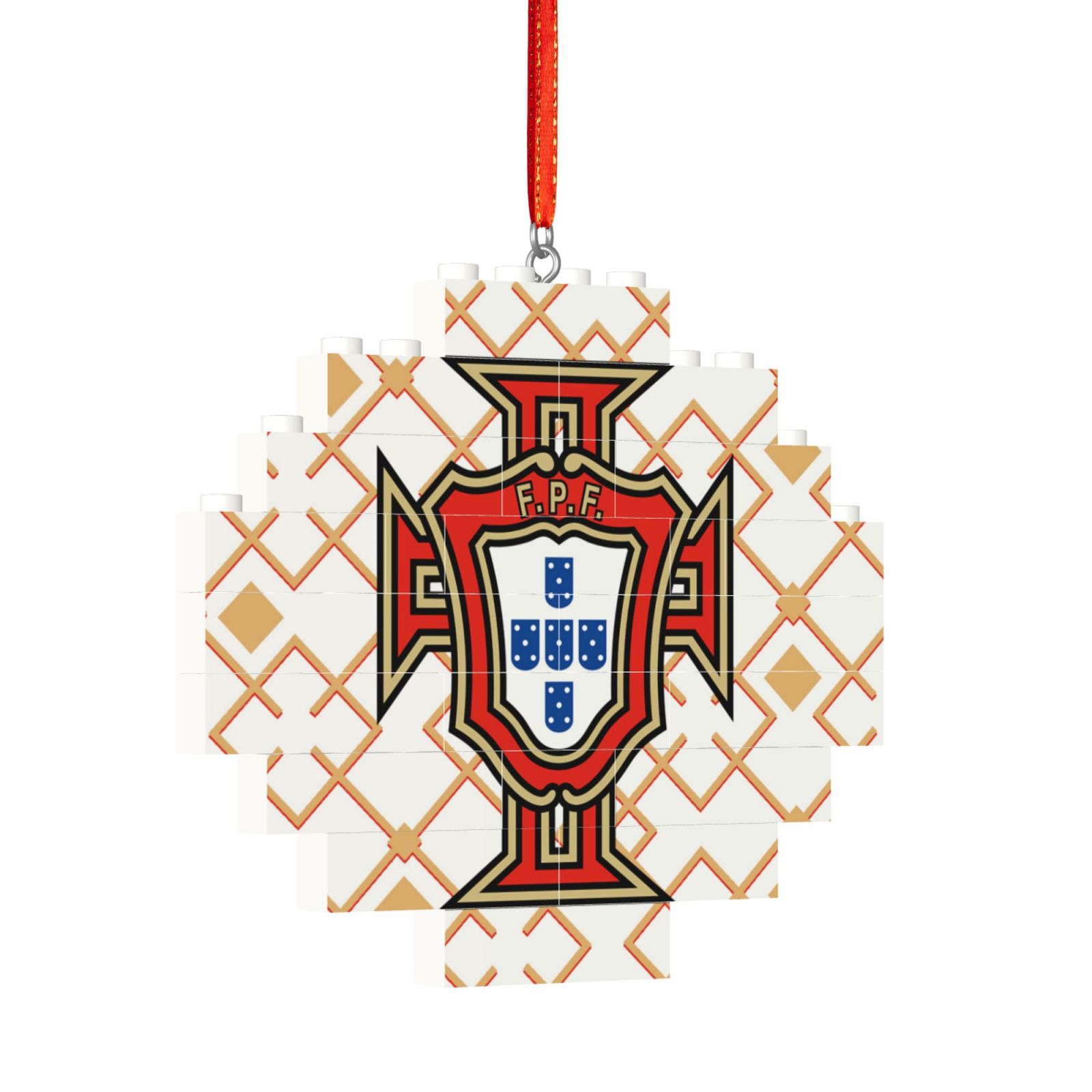 Portugal Building Block Puzzle Ornament BBP2178 - Soccerfana