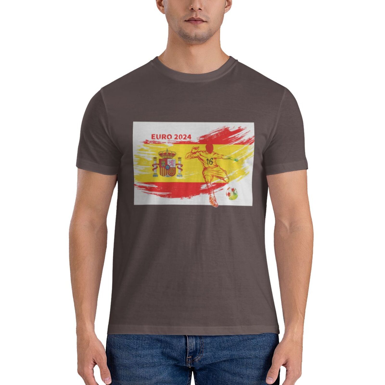 Men's Spain EURO 2024 Basic Short Sleeve T-Shirt BST1753 - Soccerfana