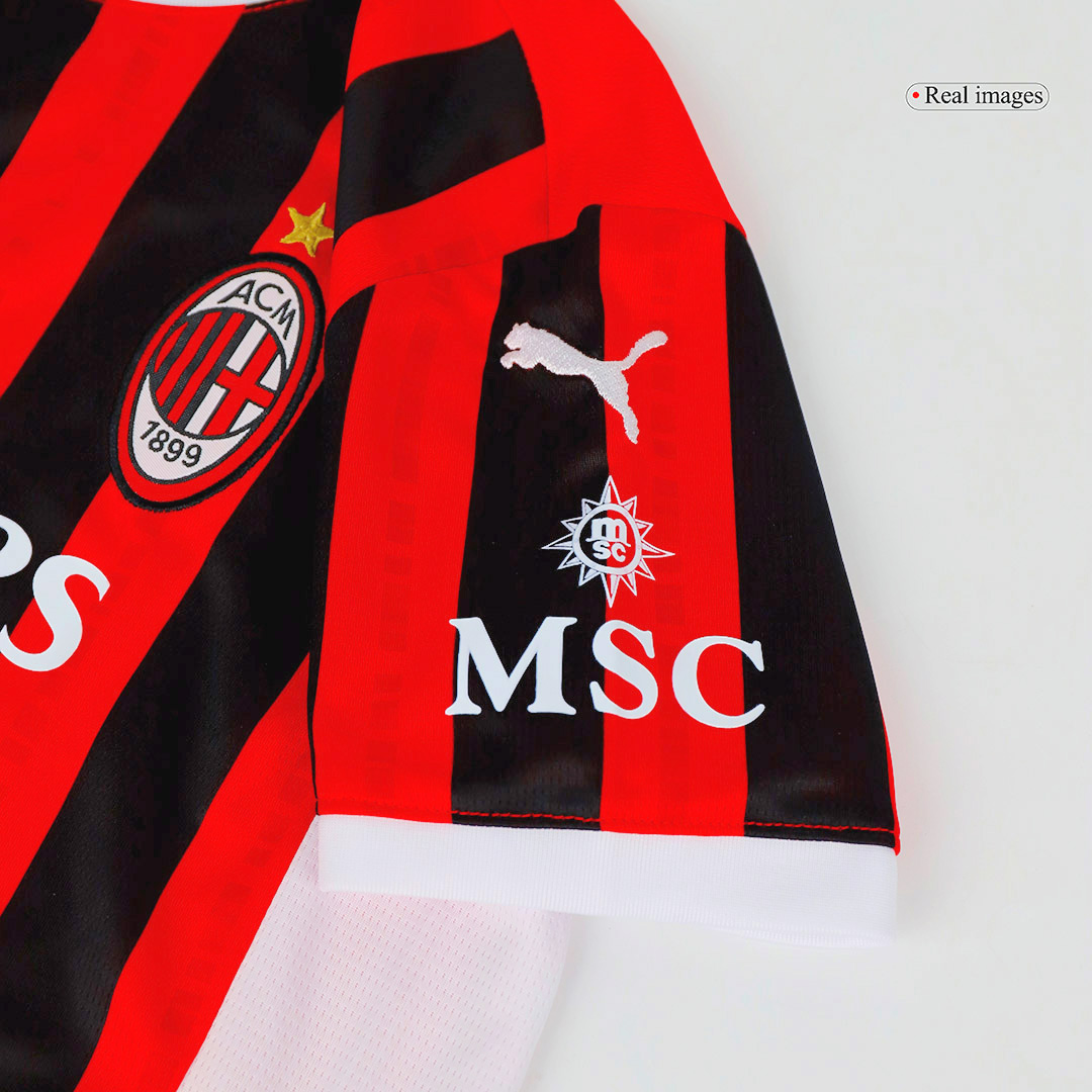 Kid's AC Milan Home Jersey+Shorts 2024/25 - Soccerfana