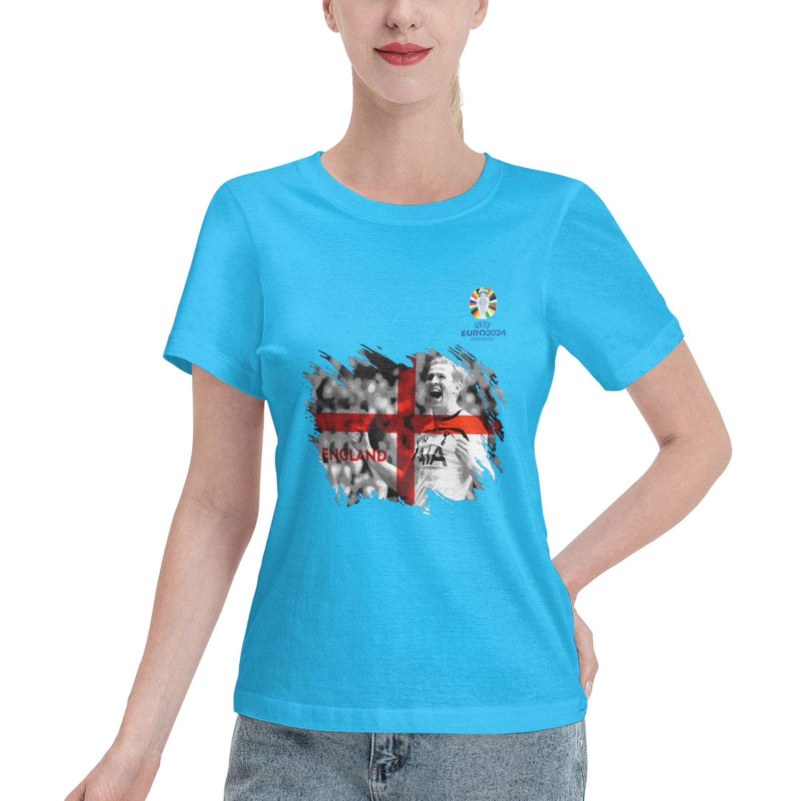 Woman's England EURO 2024 Basic Short Sleeve T-Shirt WBT1712 - Soccerfana