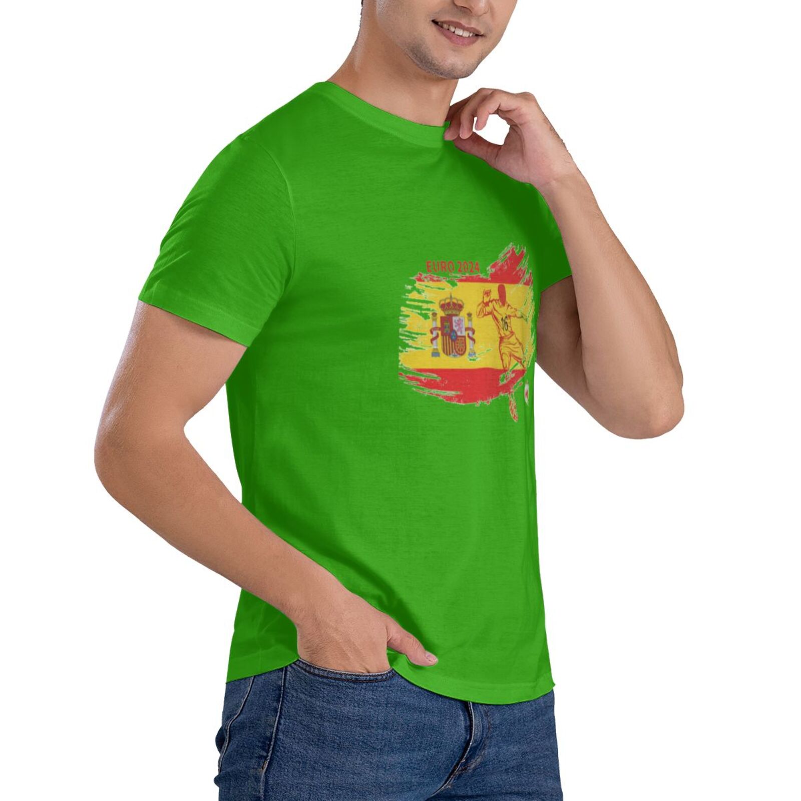 Men's Spain EURO 2024 Basic Short Sleeve T-Shirt BST1752 - Soccerfana