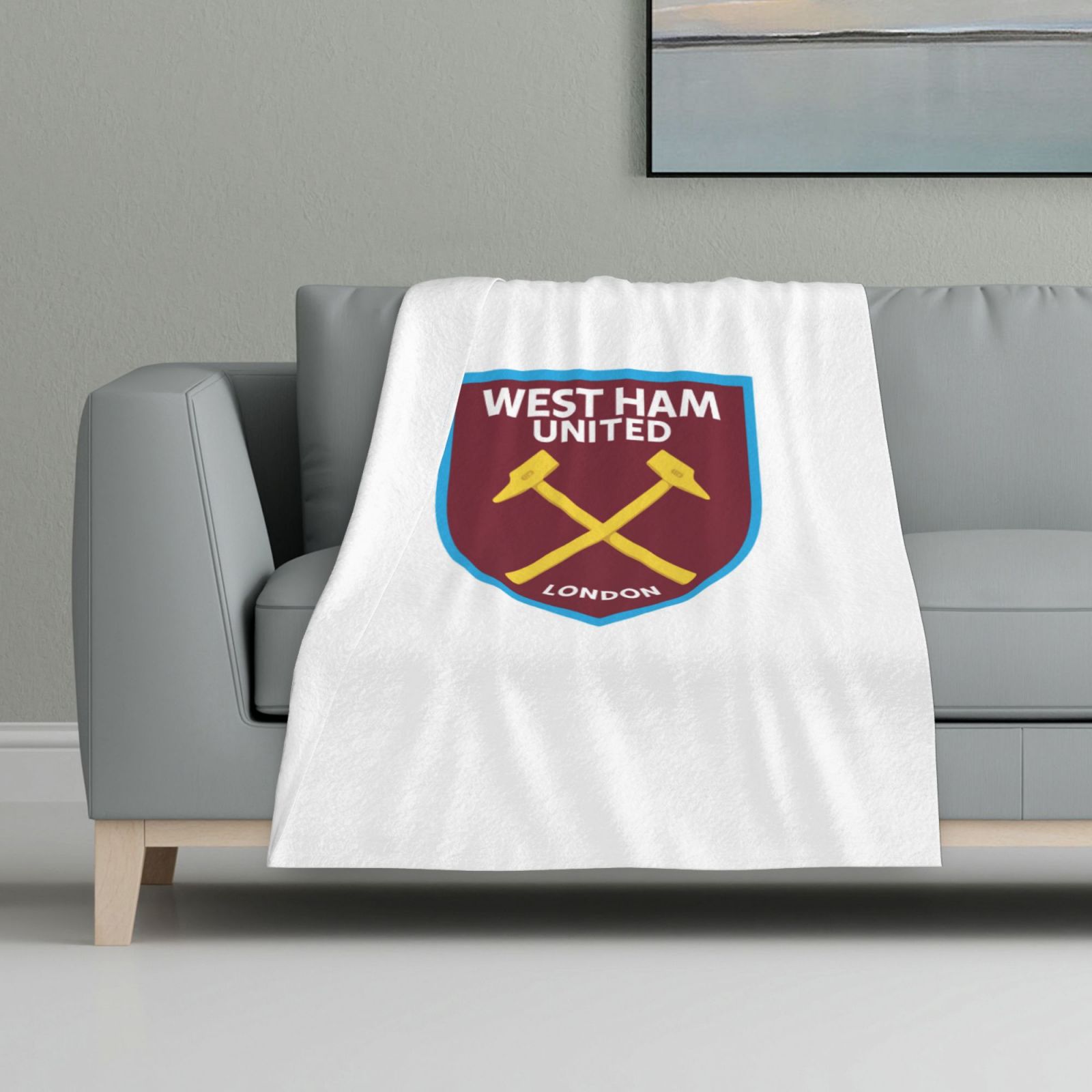 West Ham Flannel Blanket FLB1605 - Soccerfana
