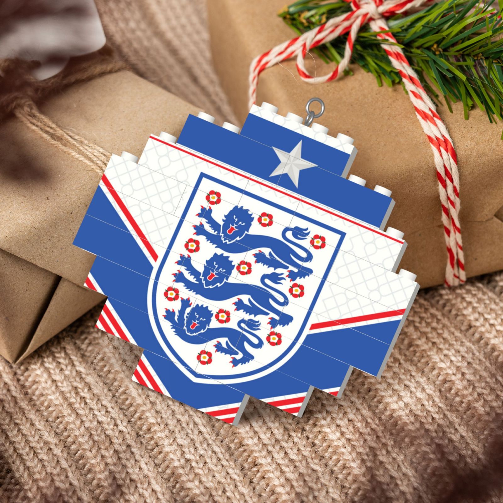 England Building Block Puzzle Ornament BBP2187 - Soccerfana