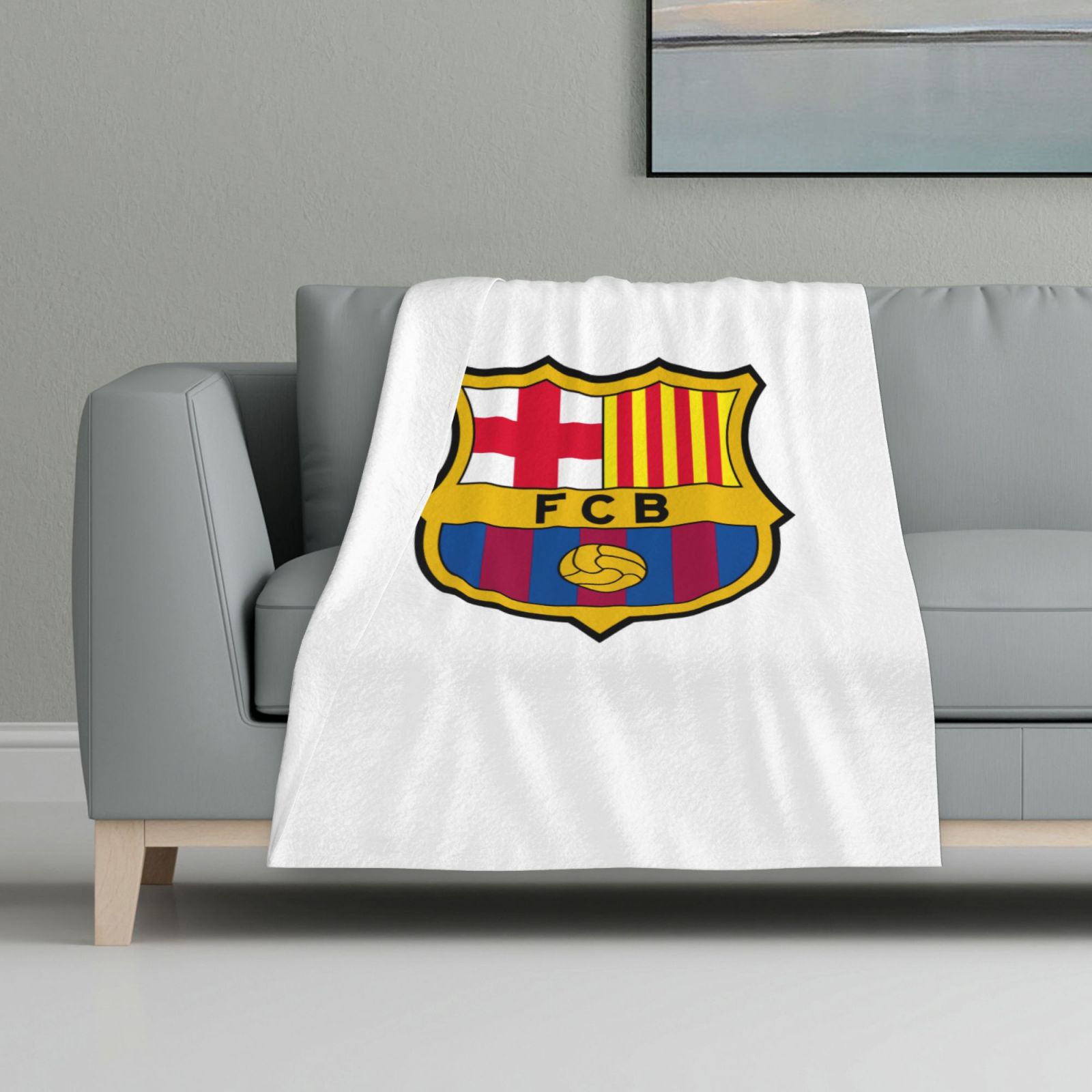 Barcelona Flannel Blanket FLB1601 - Soccerfana
