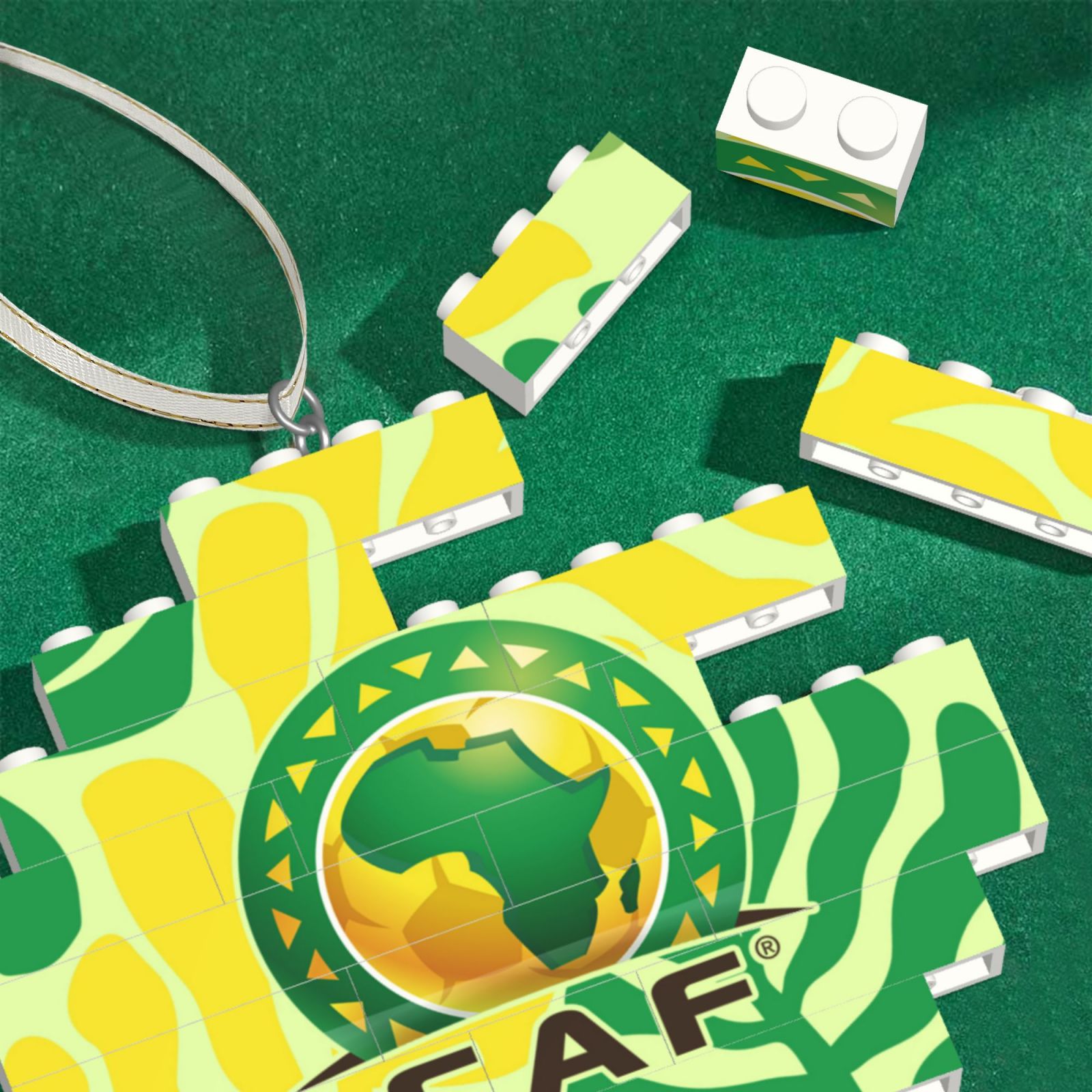 CAF Building Block Puzzle Ornament BBP2175 - Soccerfana