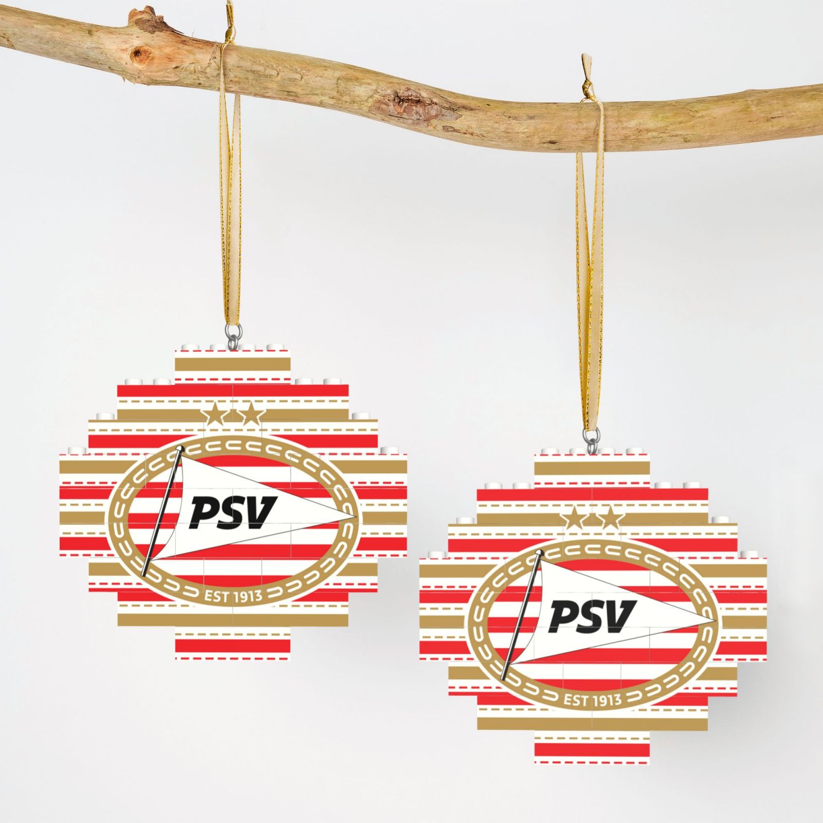 PSV Eindhoven Building Block Puzzle Ornament BBP2189 - Soccerfana