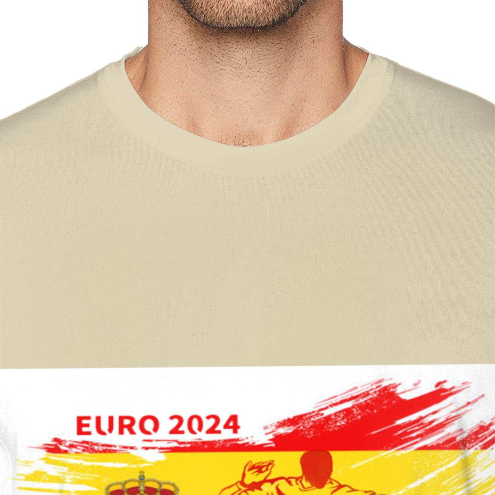 Men's Spain EURO 2024 Basic Short Sleeve T-Shirt BST1753 - Soccerfana