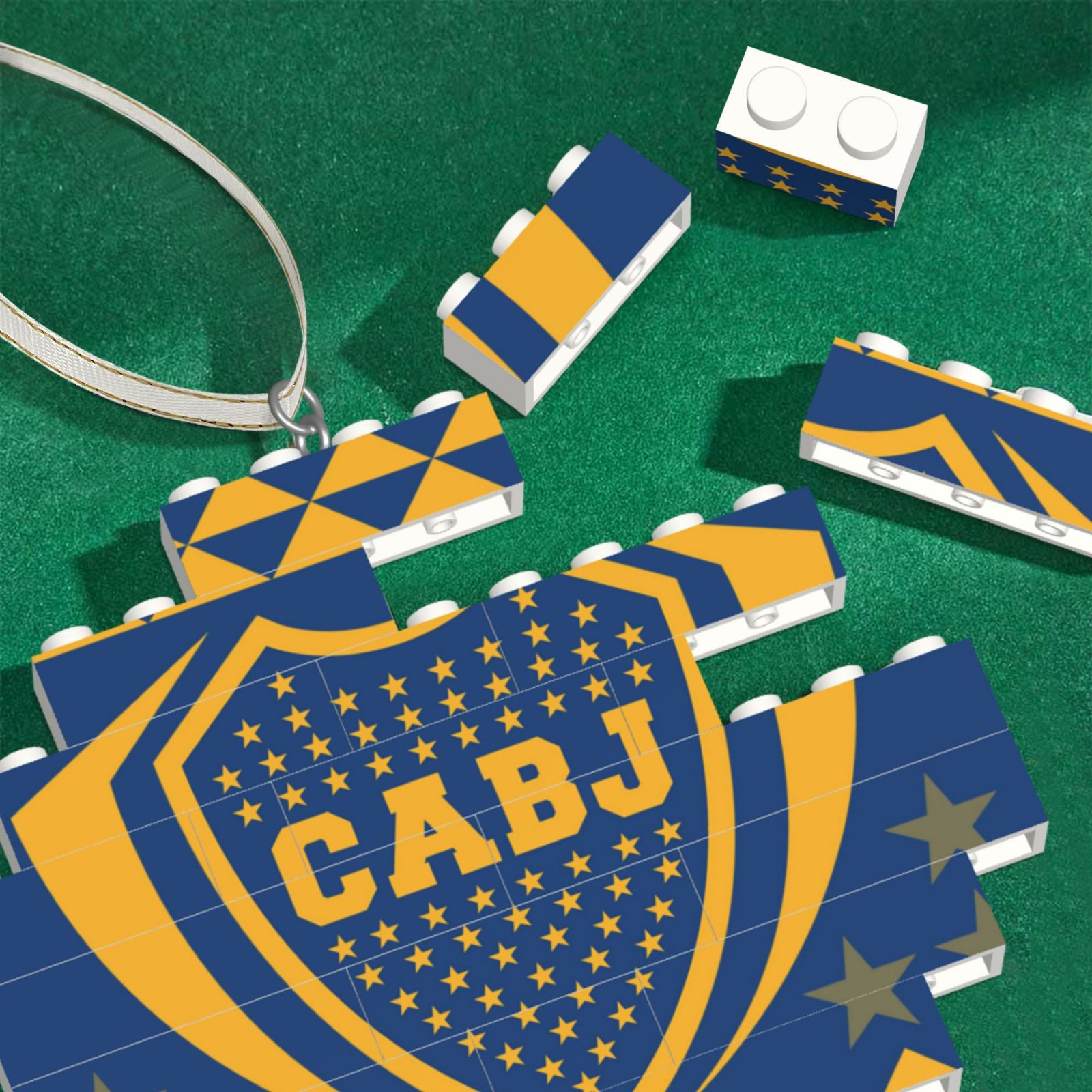 Boca Juniors Building Block Puzzle Ornament BBP2197 - Soccerfana