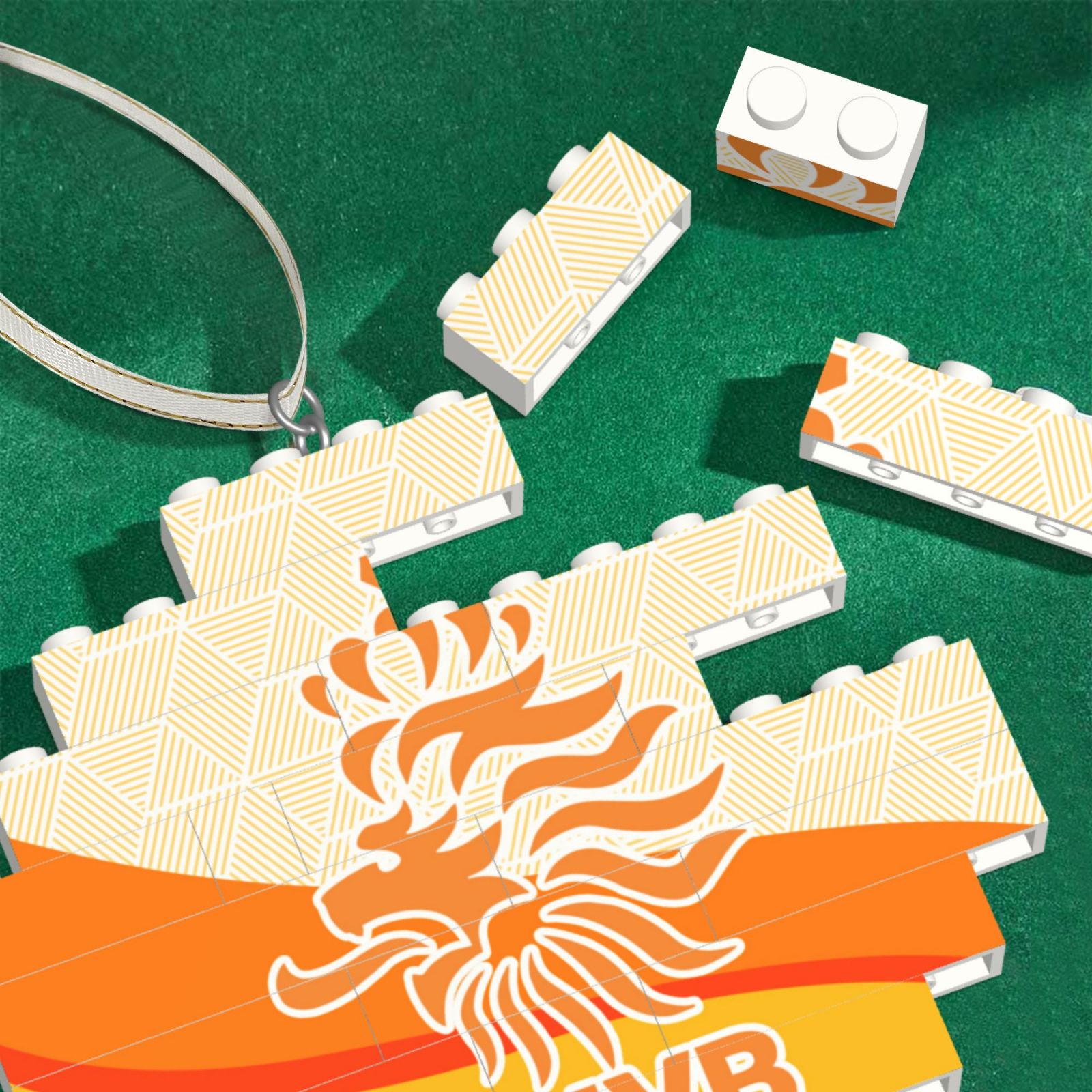 Netherlands Building Block Puzzle Ornament BBP2112 - Soccerfana