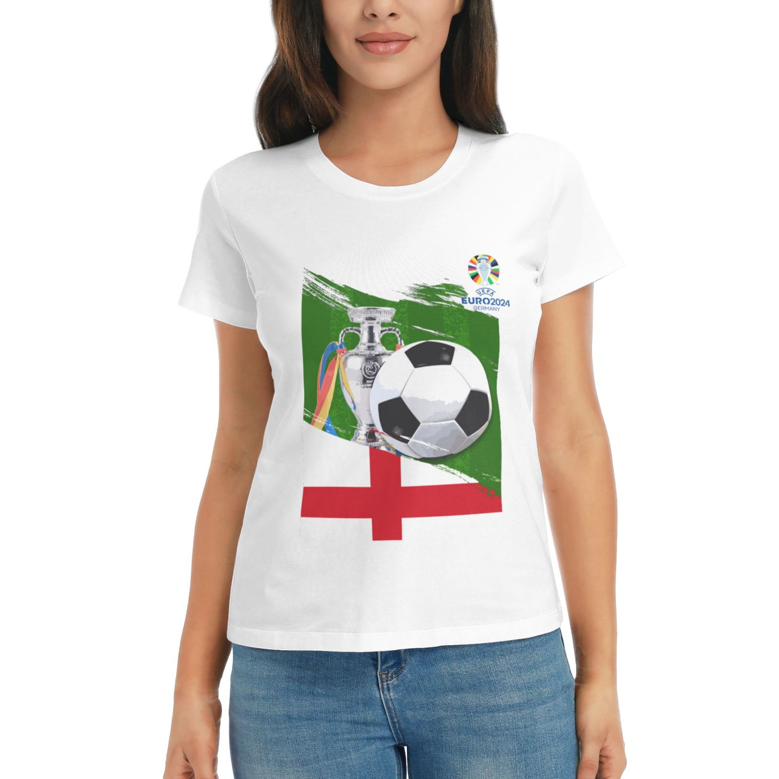 Women's England EURO 2024 Basic Short Sleeve T-Shirt WBT1682 - Soccerfana